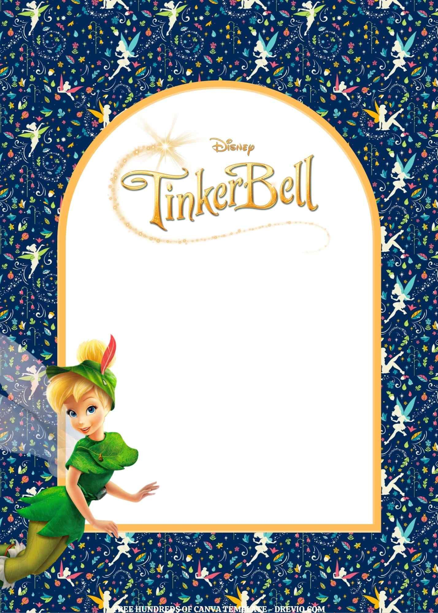 Free Editable – 11 Tinkerbell Canva Templates | Tinkerbell Party in Free Printable Tinkerbell Baby Shower Invitations