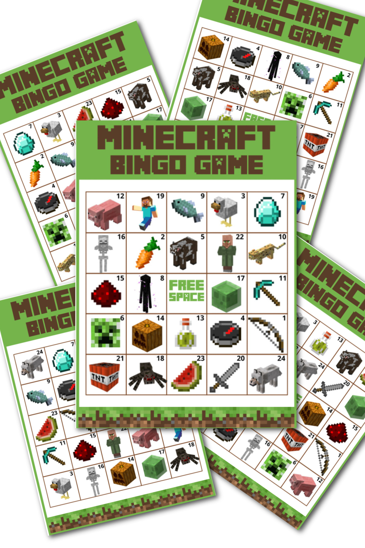 Free Fantastic Printable Minecraft Bingo Game! | Catch My Party with Free Printable Minecraft Bingo Cards