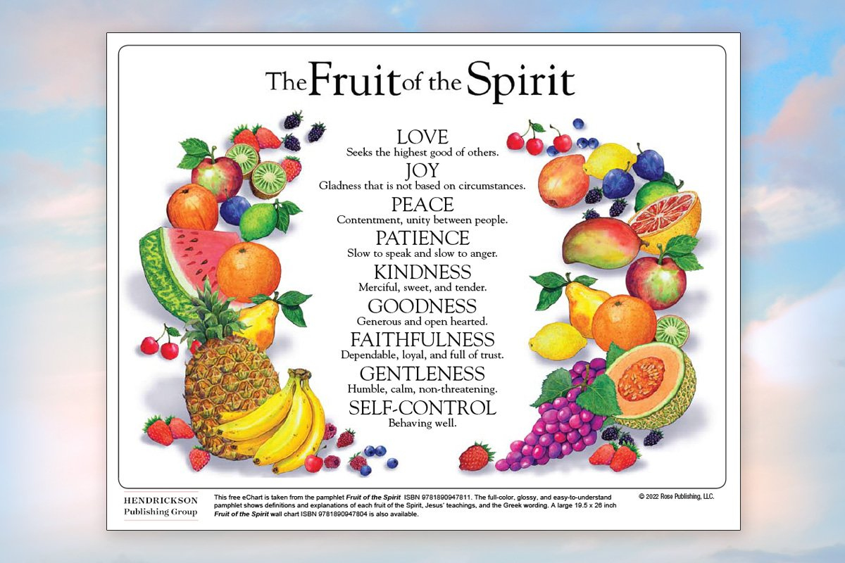 Free &amp;quot;Fruit Of The Spirit&amp;quot; Echart with regard to Fruit Of The Spirit Free Printable