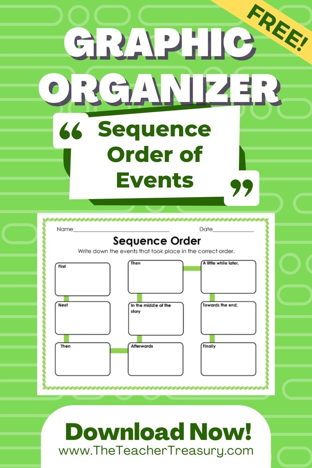 Free Graphic Organizers: Sequence Order Of Events | Graphic pertaining to Free Printable Sequence Of Events Graphic Organizer