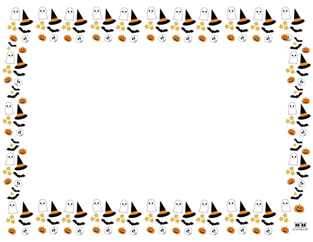 Free Halloween Borders &amp;amp; Frames | Printabulls pertaining to Free Printable Halloween Clipart Border