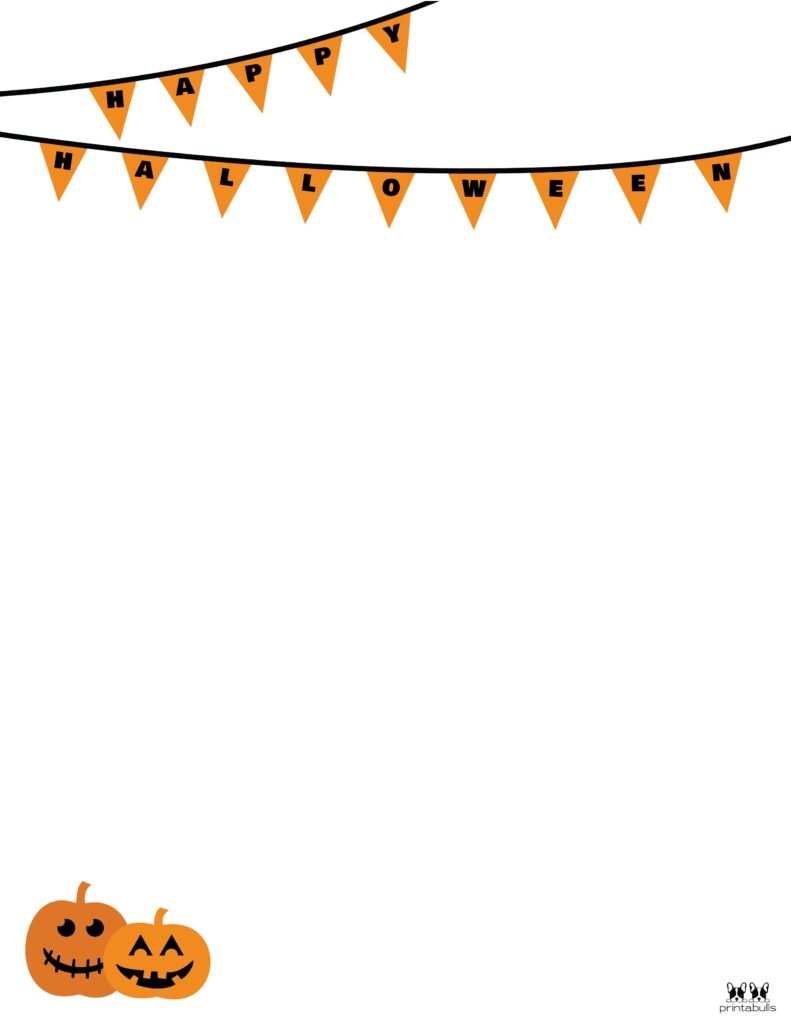 Free Halloween Borders &amp;amp; Frames | Printabulls throughout Free Printable Halloween Stationery Borders