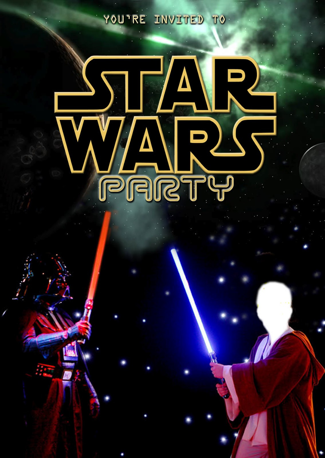 Free Kids Party Invitations: Star Wars Party Invitation (Self-Edit) for Star Wars Invitations Free Printable