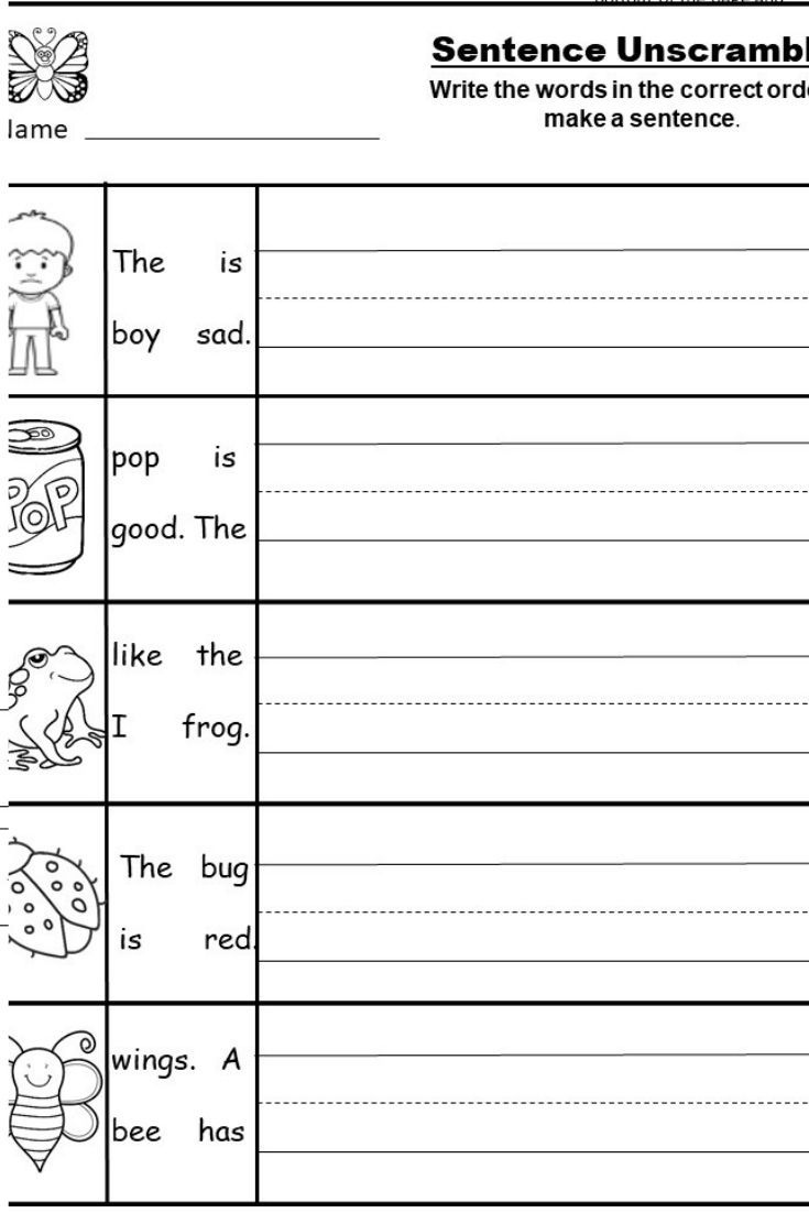 Free Kindergarten Writing Printable - Kindermomma | Writing in Free Printable Simple Sentences Worksheets