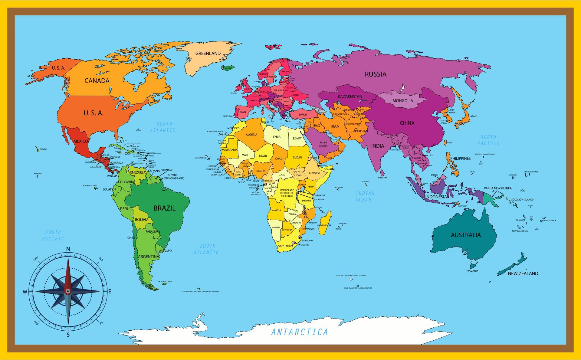 Free Large Printable World Map intended for Free Printable World Map Images