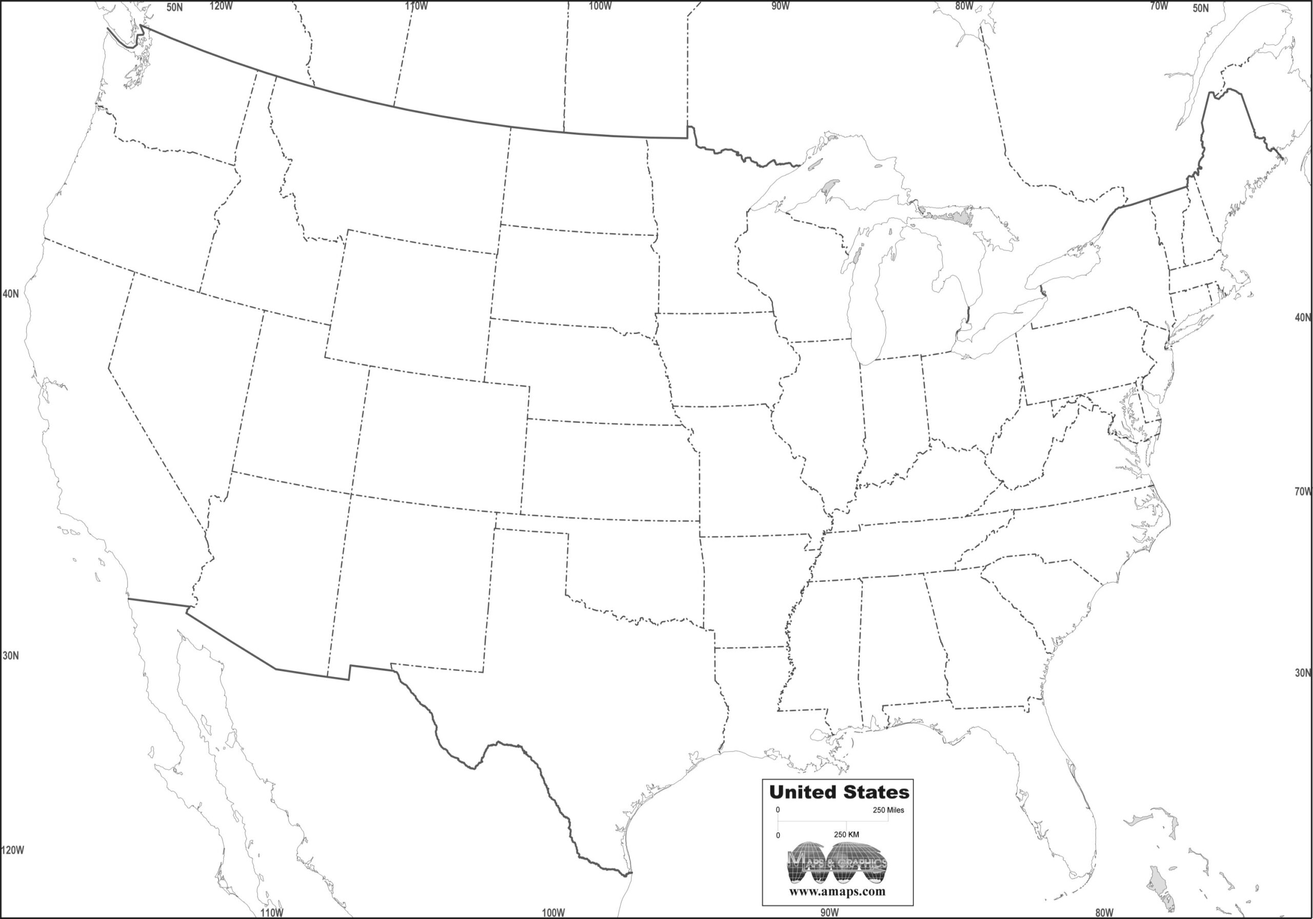 Free Map Of U.s.a. with Free Printable Outline Map Of United States