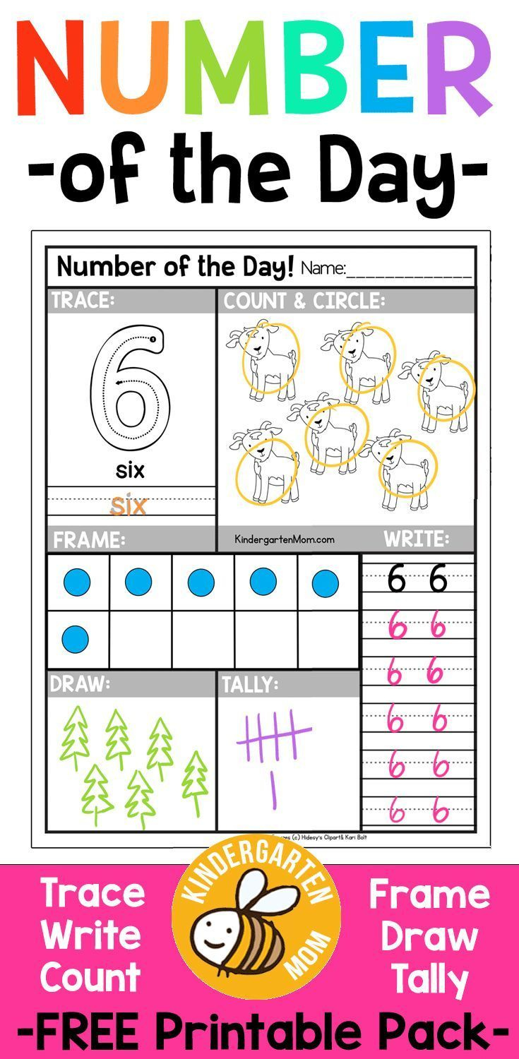 Free Number Of The Day Worksheets!! Free Printable Number Of The regarding Free Printable Number Of The Day Worksheets