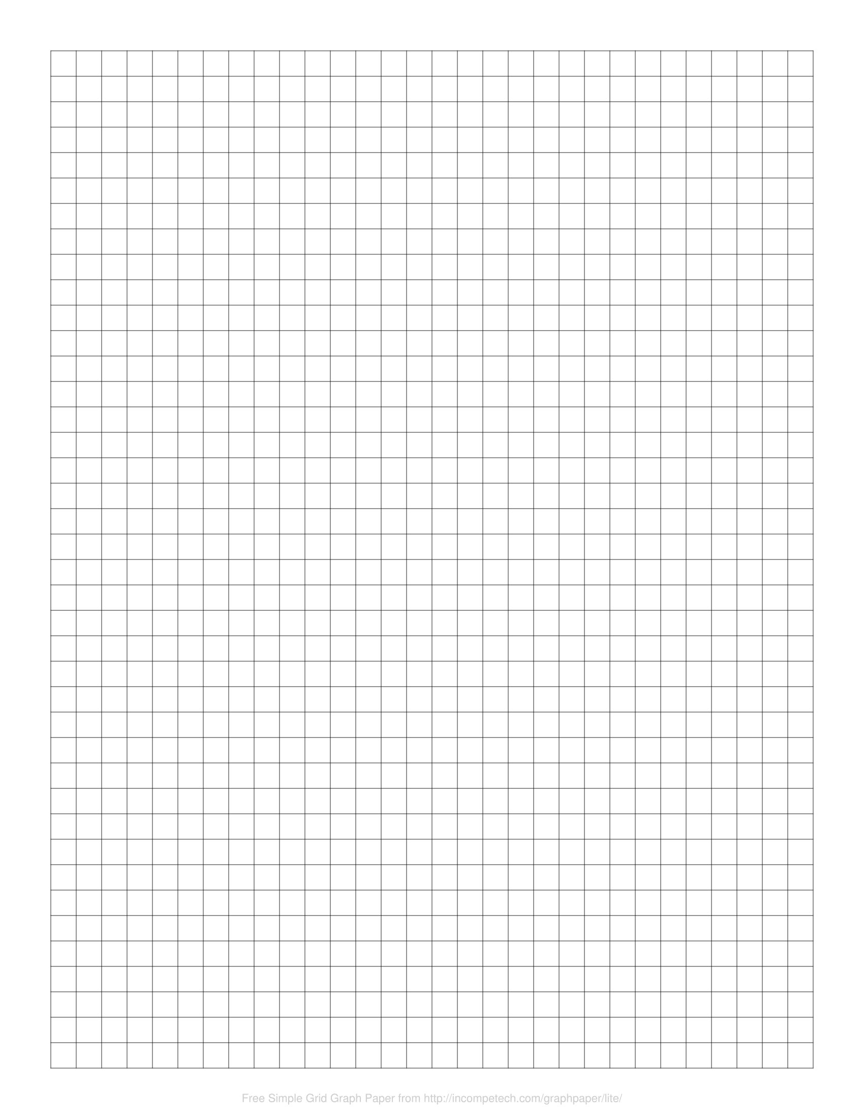 Free Online Graph Paper / Simple Grid in Free Printable Squared Paper