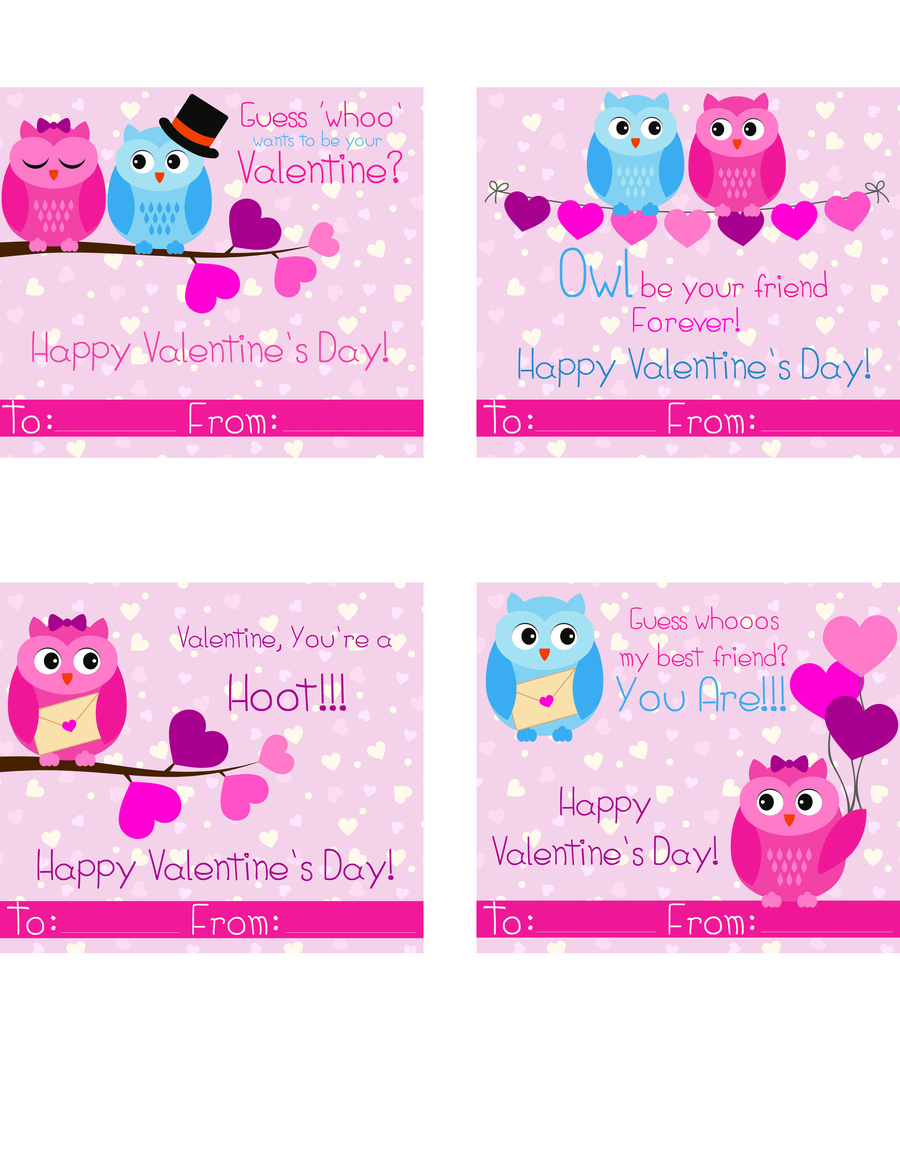 Free Owl Printable Valentines Day Cards - Happy Mothering intended for Free Printable Owl Valentine Cards