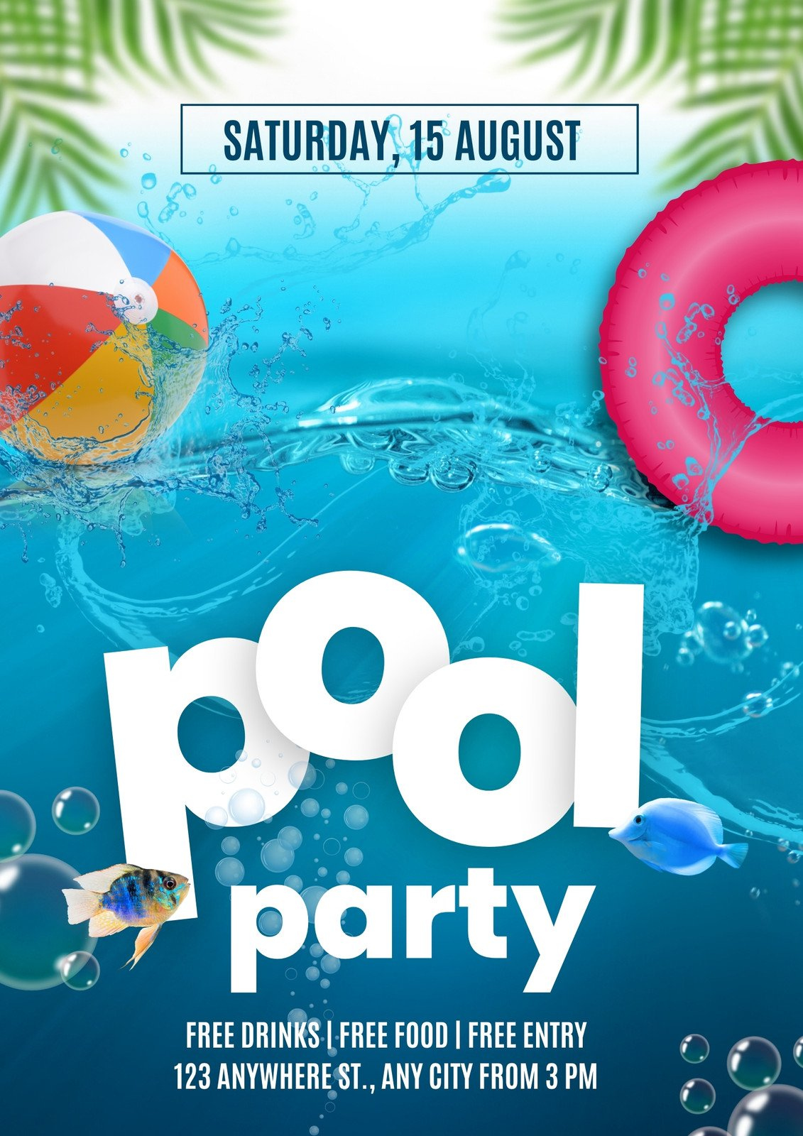 Free Pool Party Flyer Templates To Edit And Print | Canva inside Pool Party Flyers Free Printable