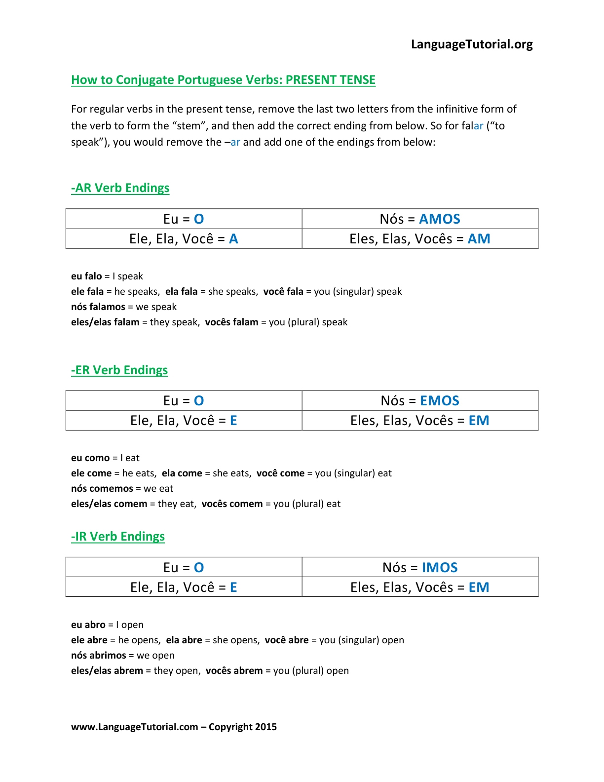 Free Portuguese Worksheets - Online &amp;amp; Printable within Free Printable Portuguese Worksheets