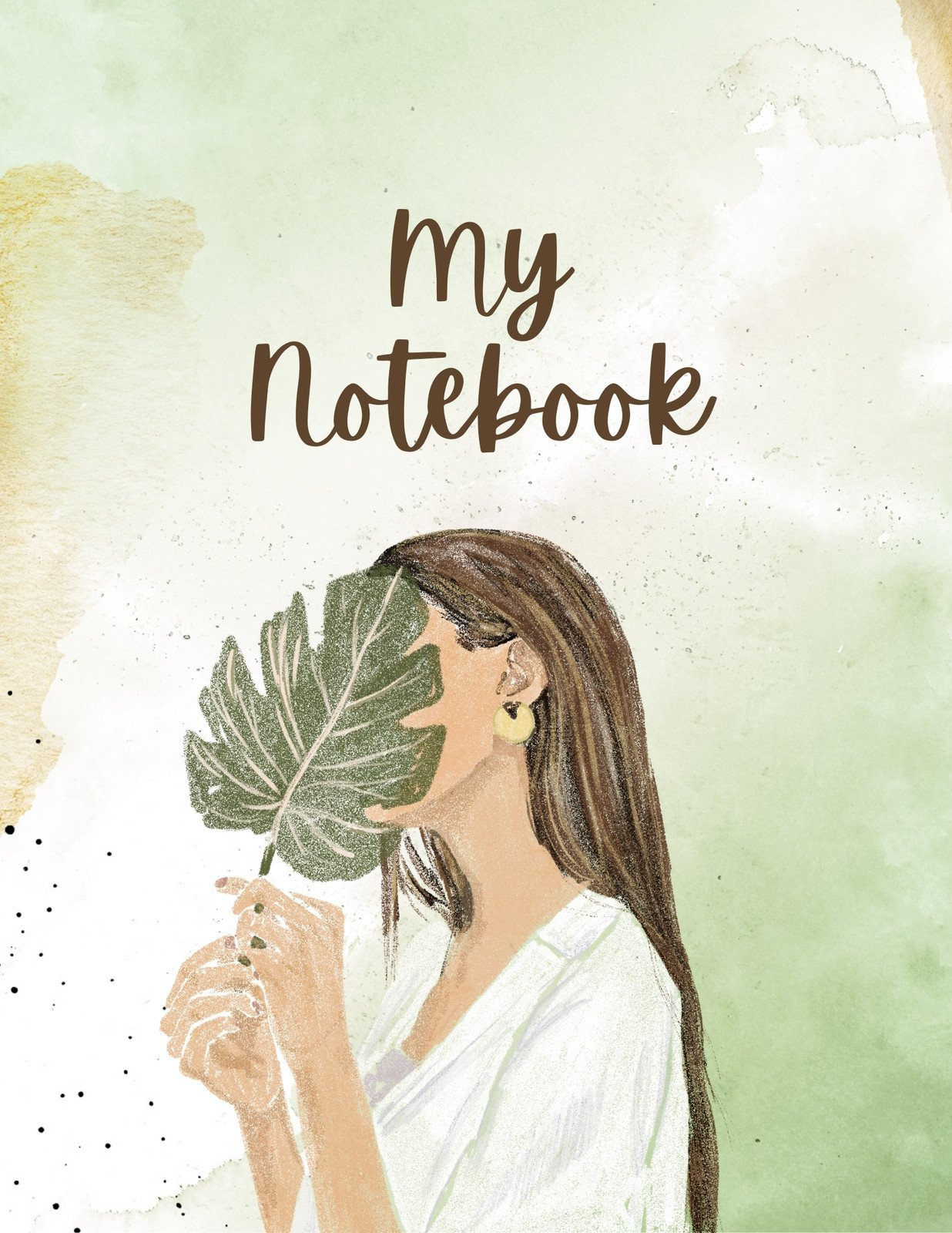 Free Printable Aesthetic Notebook Cover Templates | Canva with Free Printable Watercolor Notebook Covers