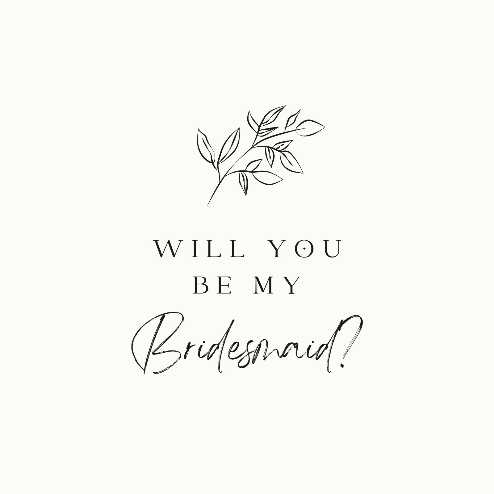 Free Printable Be My Bridesmaid Invitation Templates | Canva in Free Printable Will You Be My Bridesmaid Cards