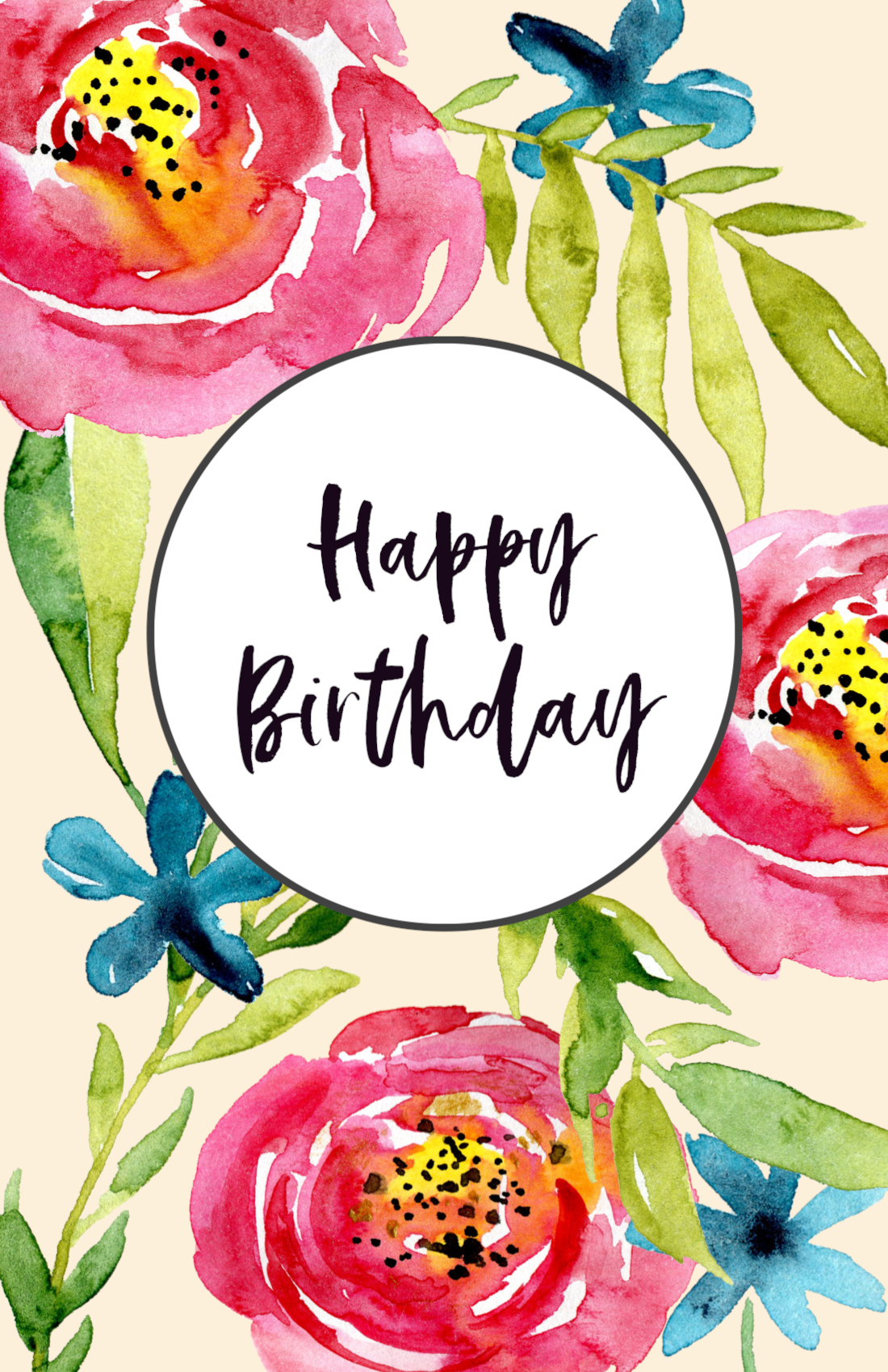 Free Printable Birthday Cards - Paper Trail Design within Free Printable Greeting Cards Hallmark