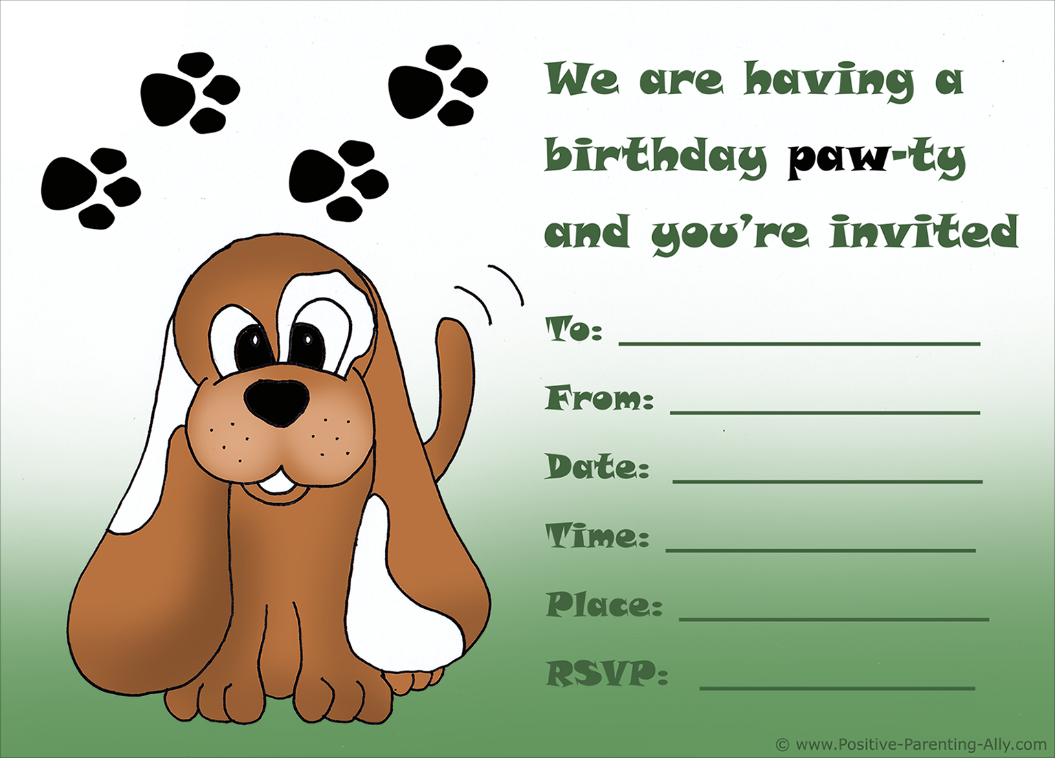 Free Printable Birthday Party Invitations For Kids: High Resolution with Free Printable Toddler Birthday Invitations