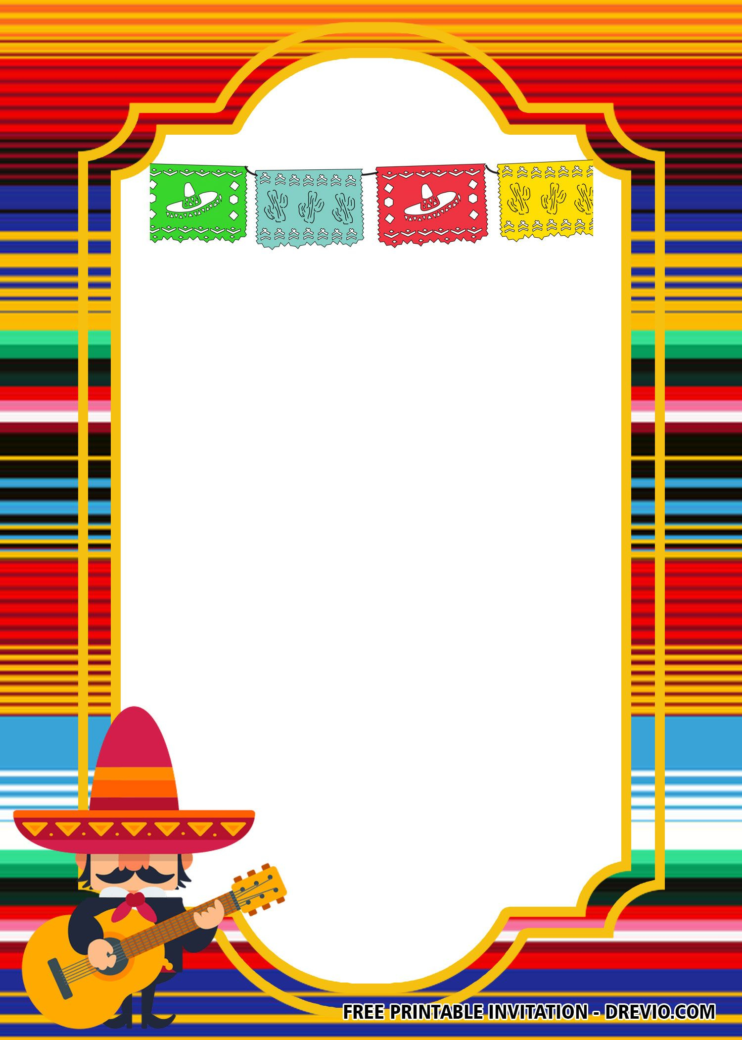 Free Printable Blank Mexican Fiesta Invitations throughout Free Printable Mexican Fiesta Invitations