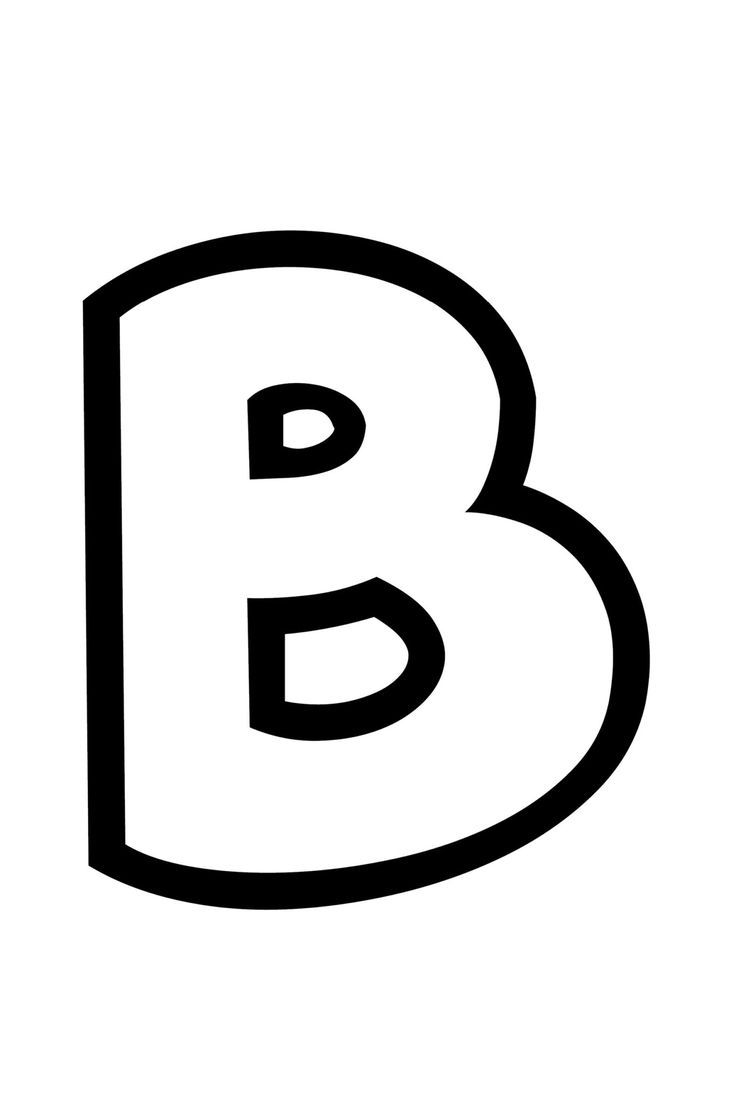 Free Printable Bubble Letter Stencils: Bubble Letter B Stencil intended for Free Printable Letters