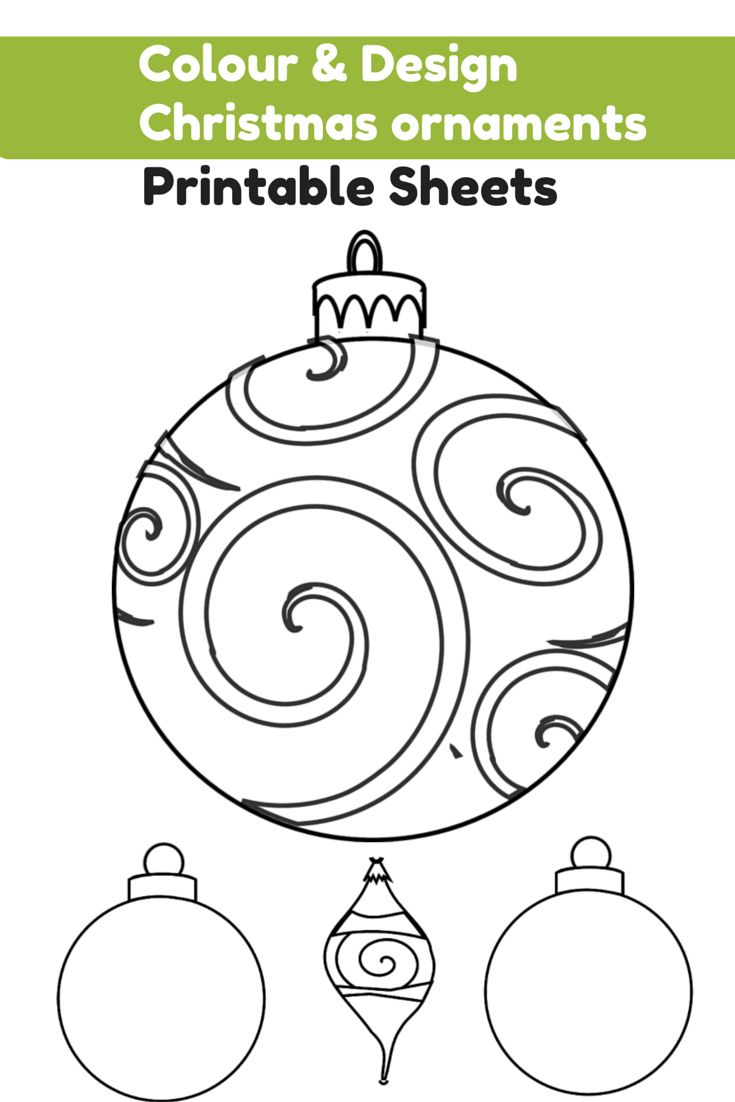 Free Printable Christmas Bauble Colouring Pages for Free Printable Ornaments To Color