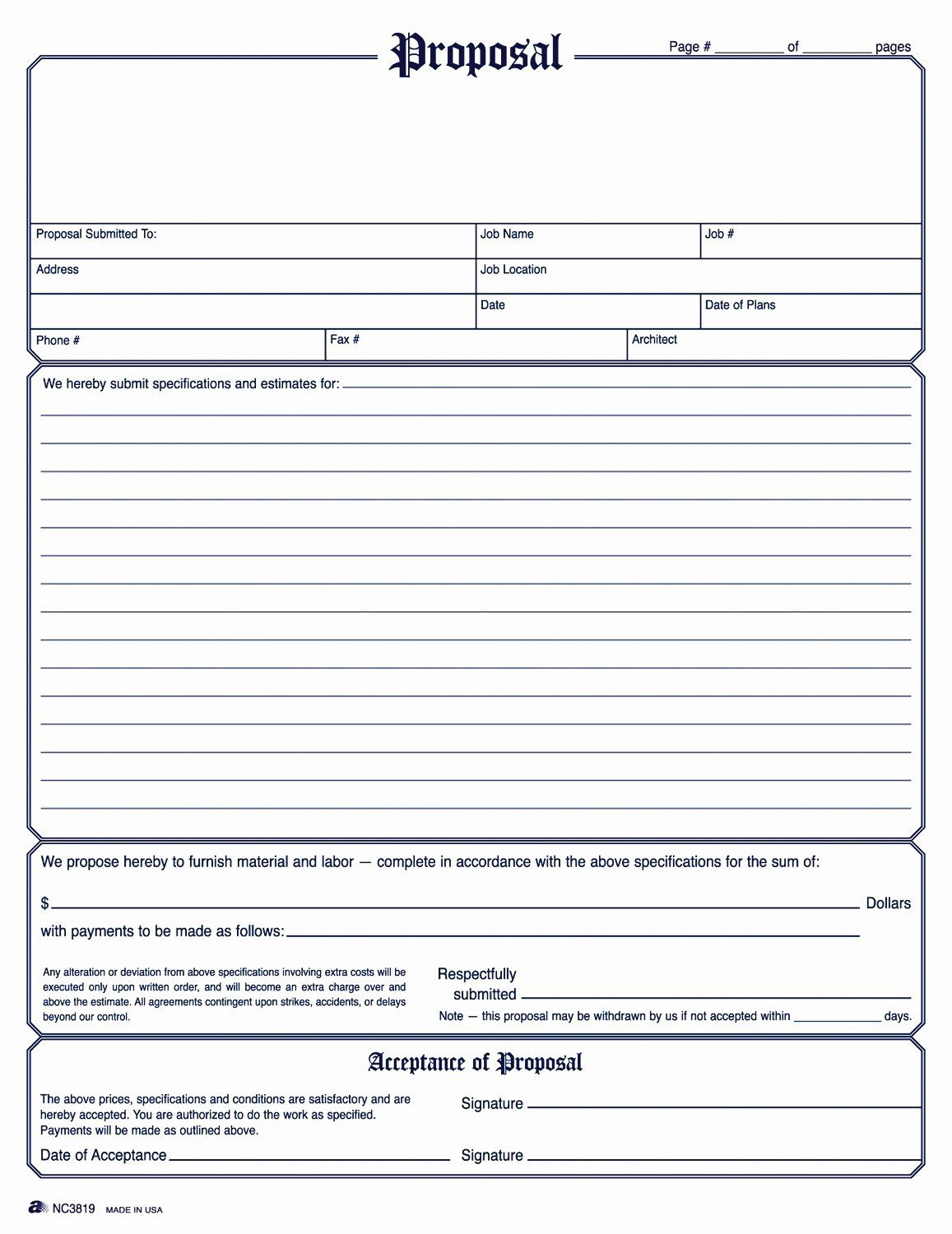 Free Printable Contractor Proposal Forms Awesome So Cold Breaking in Free Printable Proposal Forms