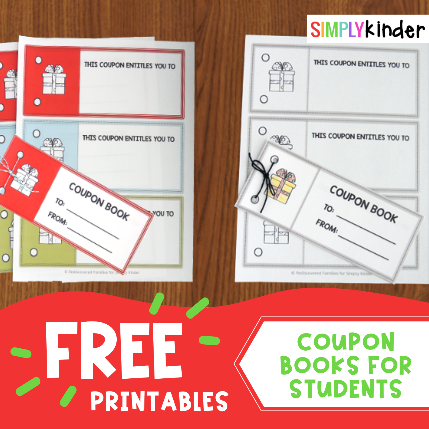 Free Printable Coupon Books For Kids To Make As Gifts - Simply Kinder throughout Free Printable Homemade Coupon Book