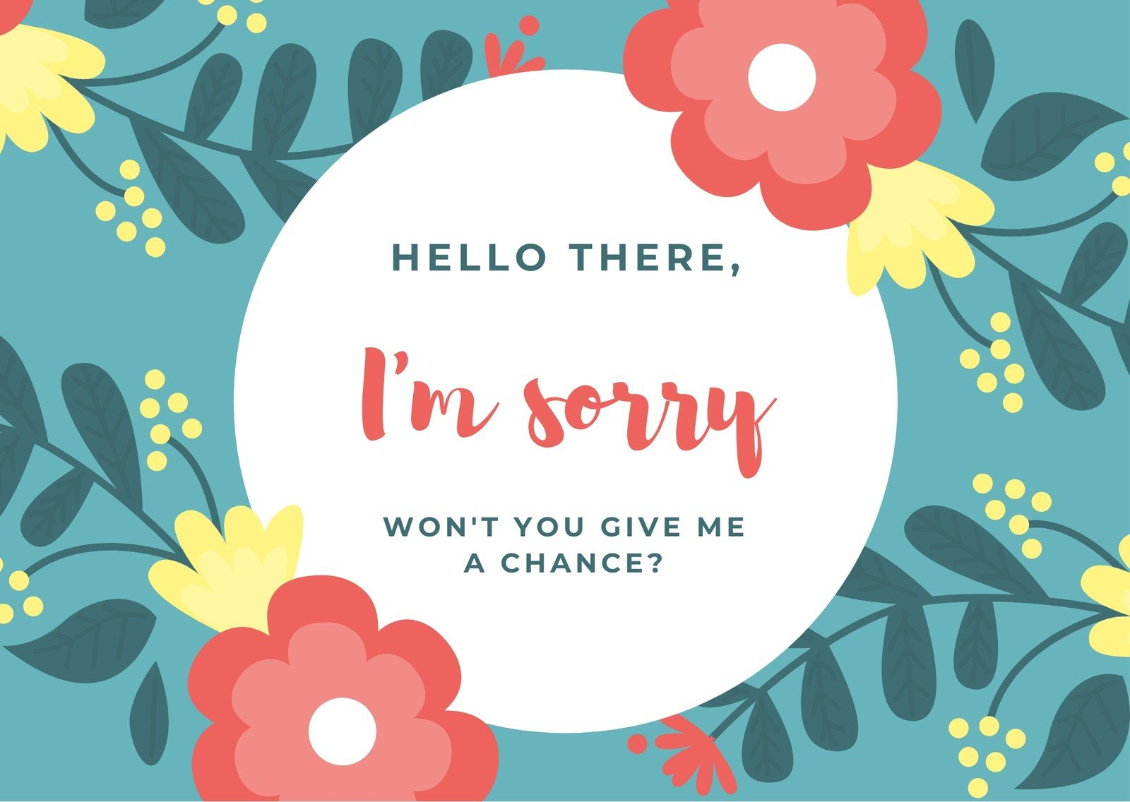 Free Printable, Customizable Apology Card Templates | Canva with regard to Free Printable I Am Sorry Cards