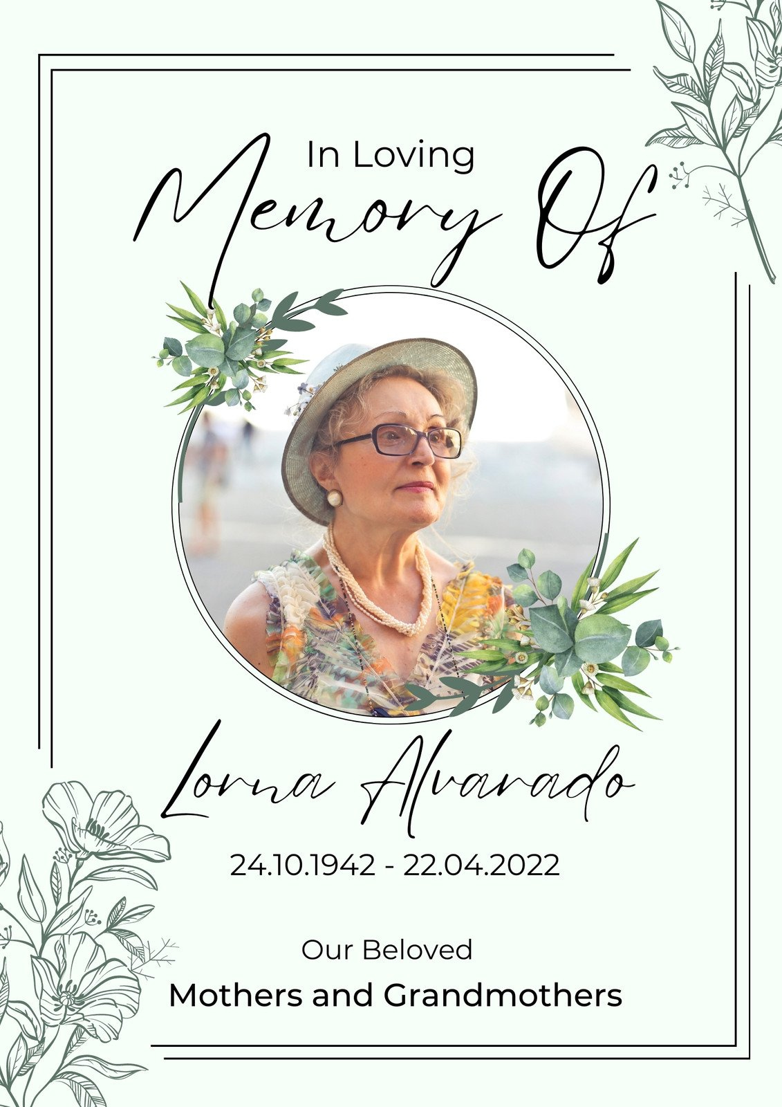 Free Printable, Customizable Funeral Program Templates | Canva inside Free Printable Funeral Programs