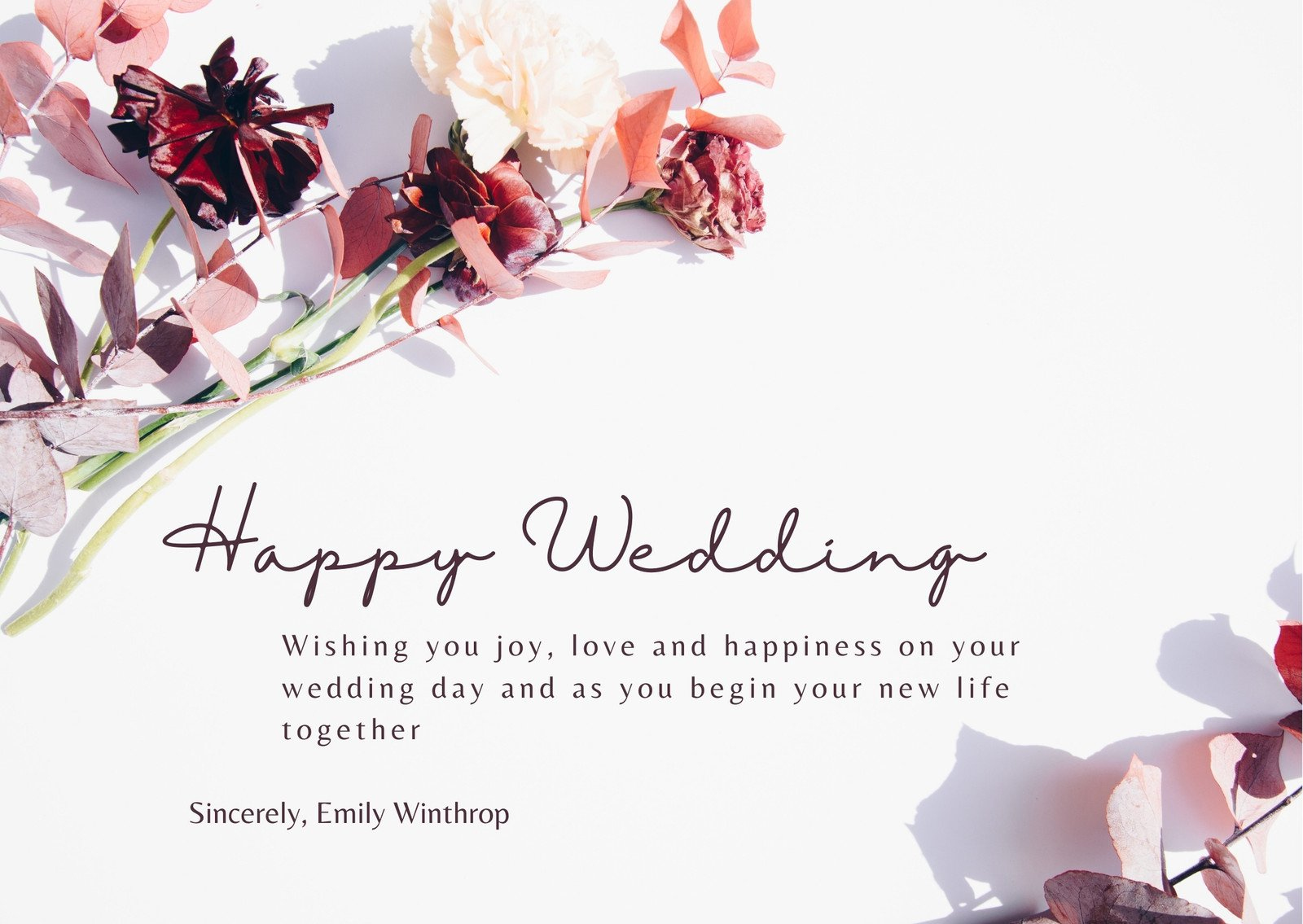 Free Printable, Customizable Wedding Card Templates | Canva pertaining to Free Printable Wedding Congratulations Greeting Cards