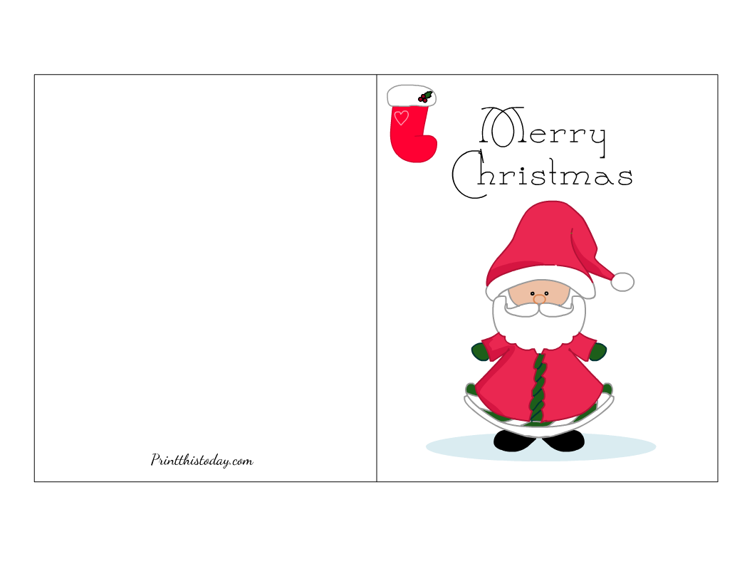 Free Printable Cute Merry Christmas Cards inside Free Printable Xmas Cards Online