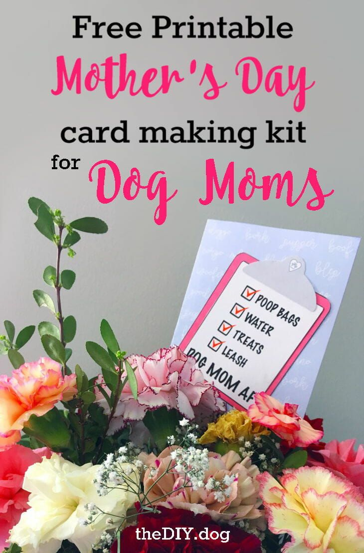 Free Printable Dog Mom Mother&amp;#039;S Day Card Making Kits throughout Free Printable Mothers Day Card From Dog