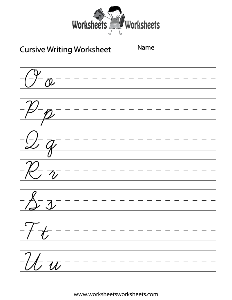 Free Printable Easy Cursive Writing Worksheet pertaining to Free Printable Script Writing Worksheets