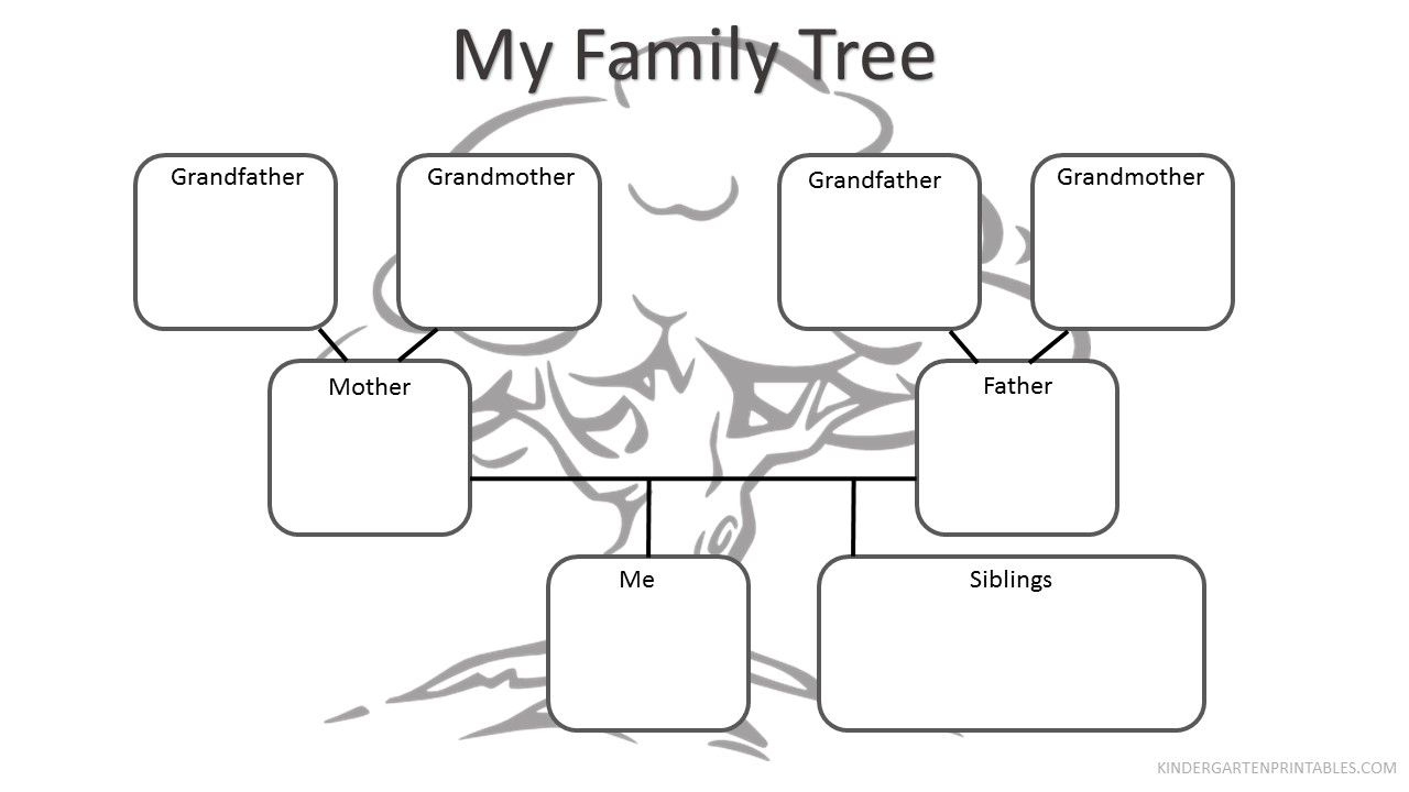 Free Printable Family Tree Worksheet throughout My Family Tree Free Printable Worksheets