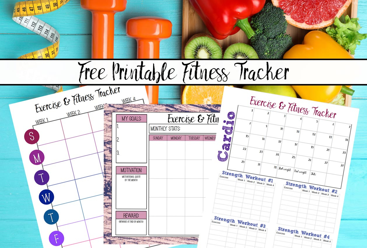 Free Printable Fitness Trackers: 3 Different Monthly Designs intended for Free Printable Workout Journal