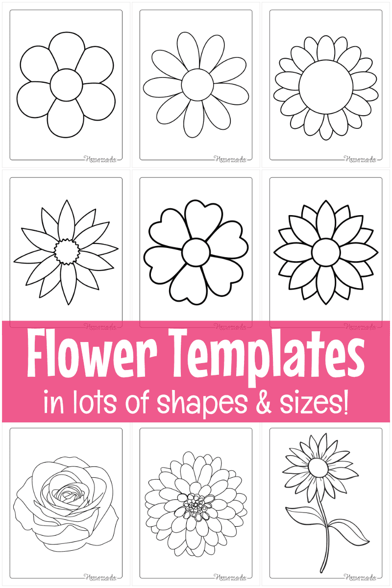 Free Printable Flower Templates For Crafts regarding Free Printable Flower Template