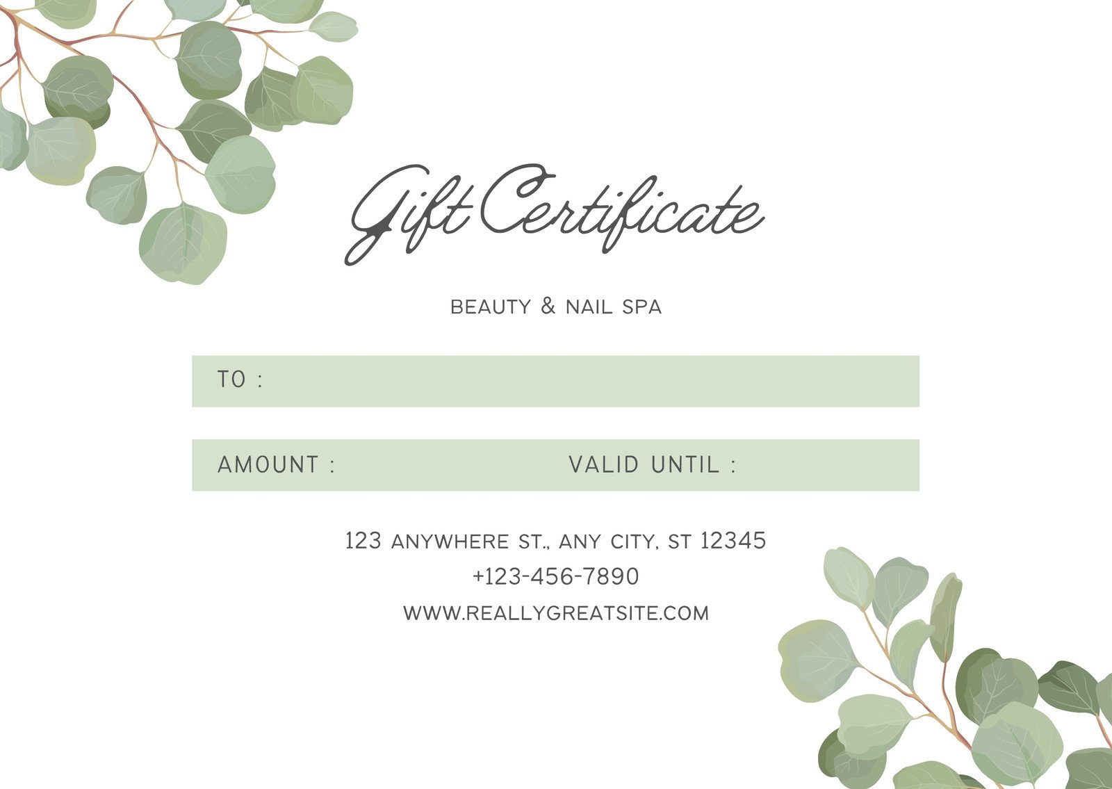 Free, Printable Gift Certificate Templates To Customize | Canva with Free Printable Gift Certificate Templates for Massage