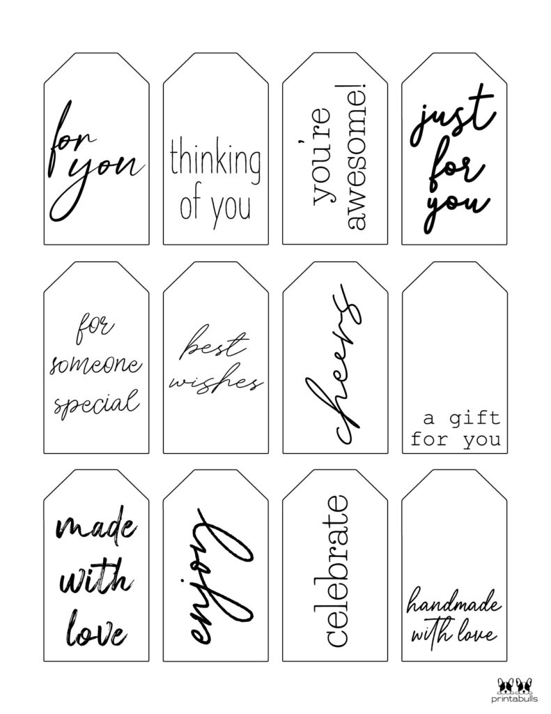 Free Printable Gift Tags - 500+ Tags | Printabulls regarding Free Printable to From Gift Tags