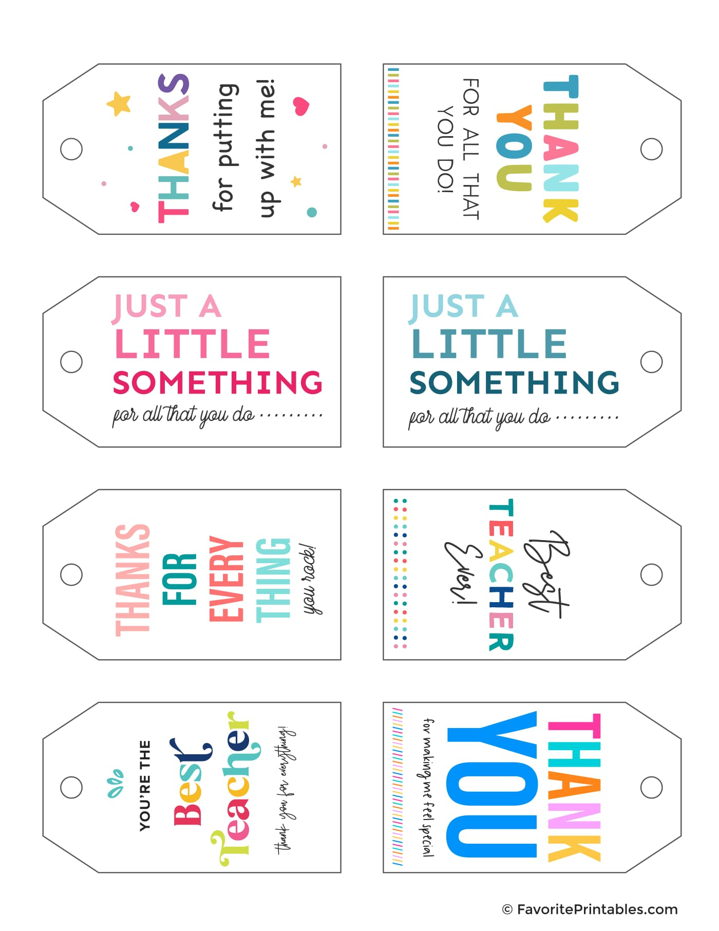 Free Printable Gift Tags For Teachers - Favorite Printables with Free Printable Teacher Appreciation Gift Tags