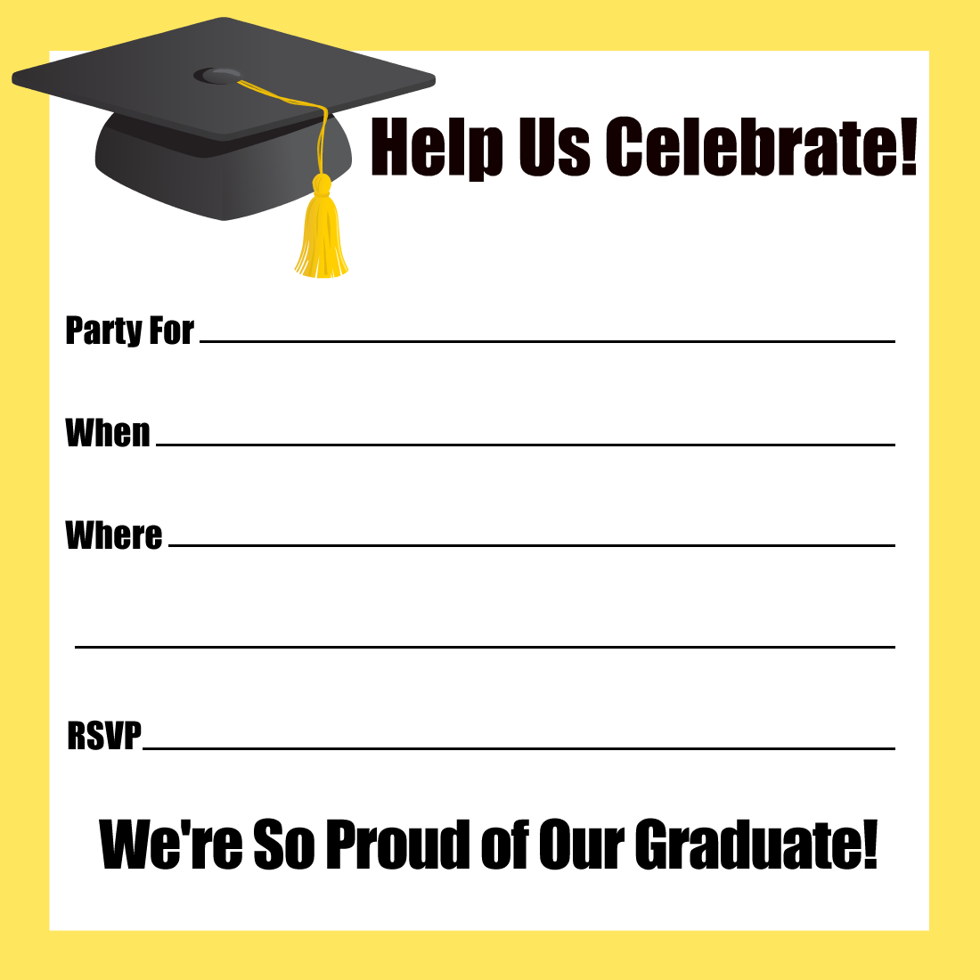 Free Printable Graduation Party Invitations | Graduation Party inside Free Printable Graduation Party Invitations