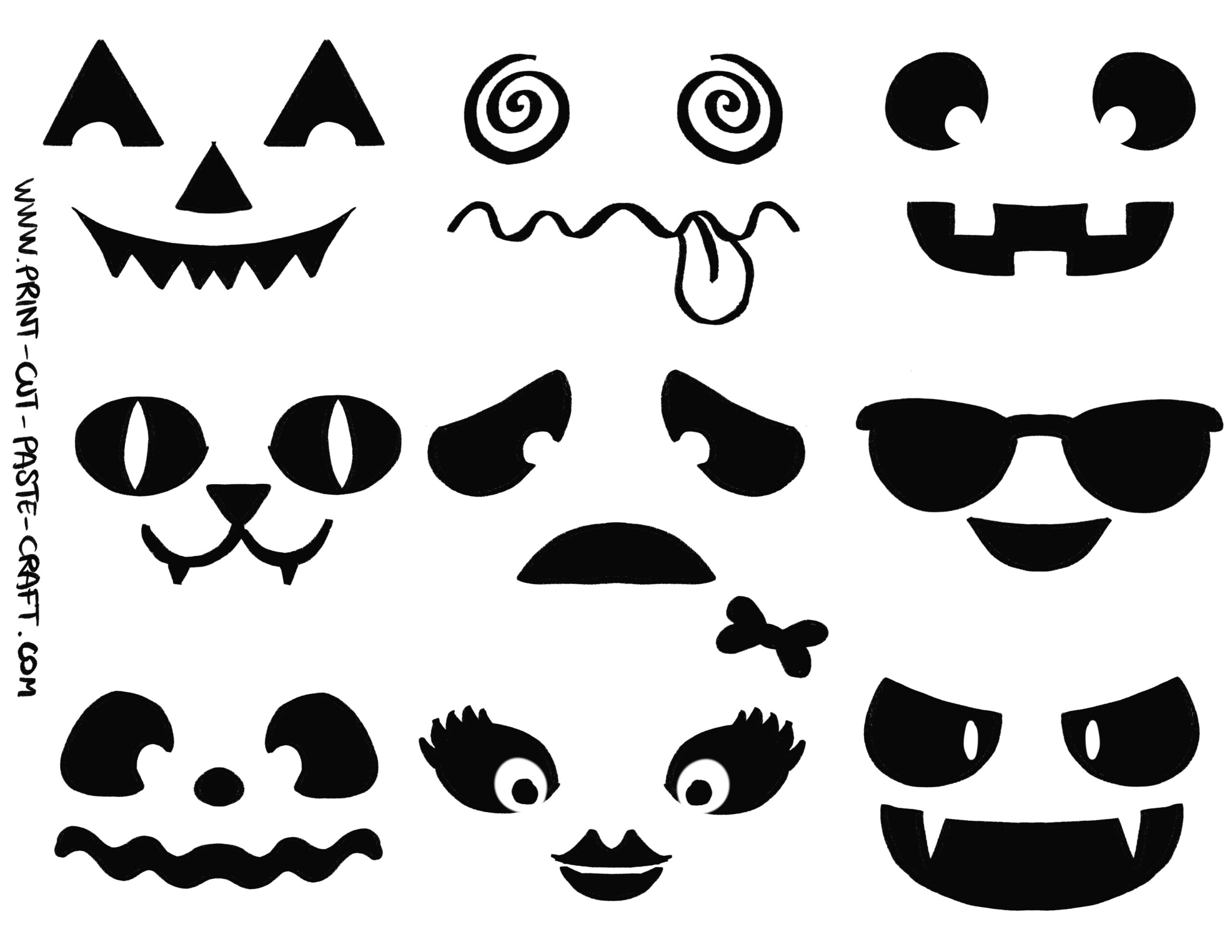 Free Printable Halloween Craftprint-Cut-Paste-Craft regarding Free Printable Pumpkin Faces