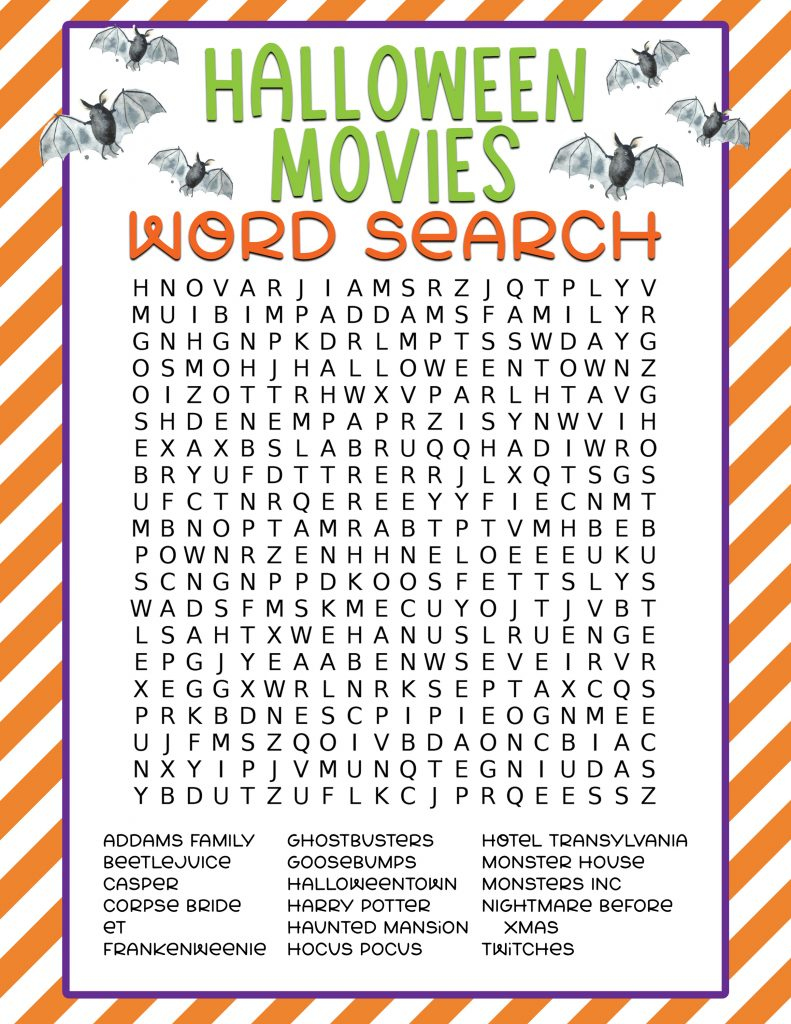 Free Printable Halloween Word Search - Pineapple Paper Co. within Halloween Puzzle Printable Free