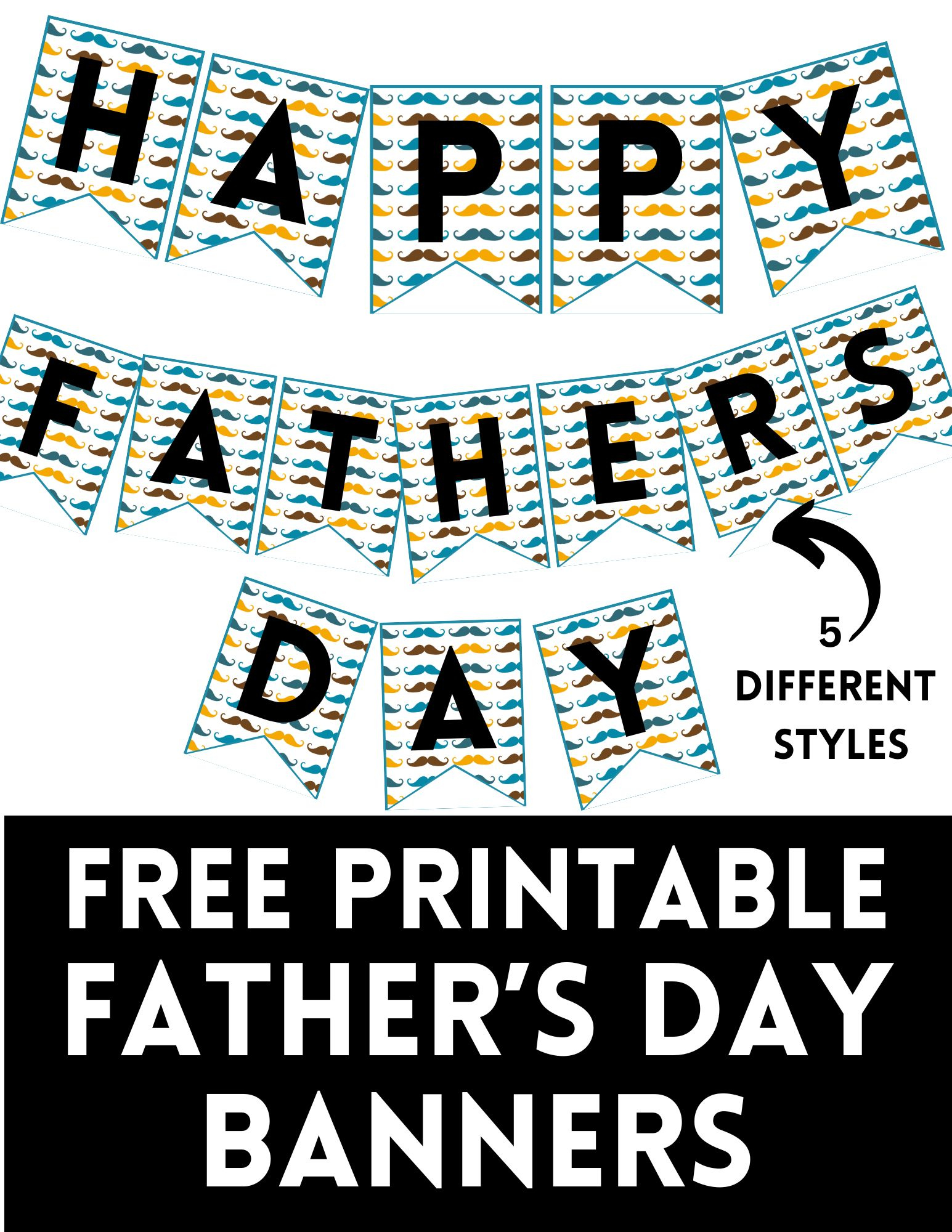 Free Printable Happy Father&amp;#039;S Day Banners - throughout Happy Father Day Banner Printable Free