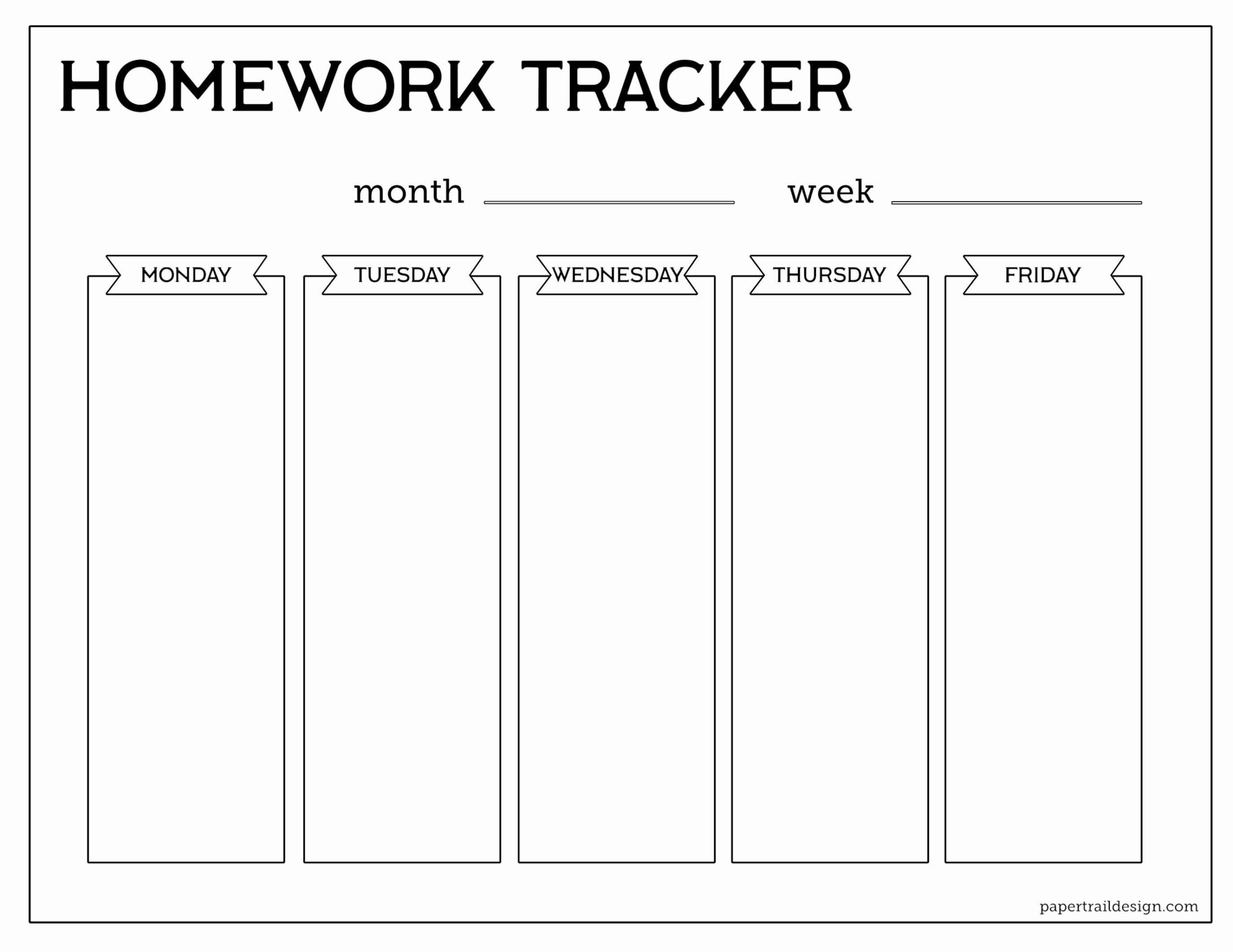 Free Printable Homework Planner New Free Printable Student inside Free Printable Homework Templates