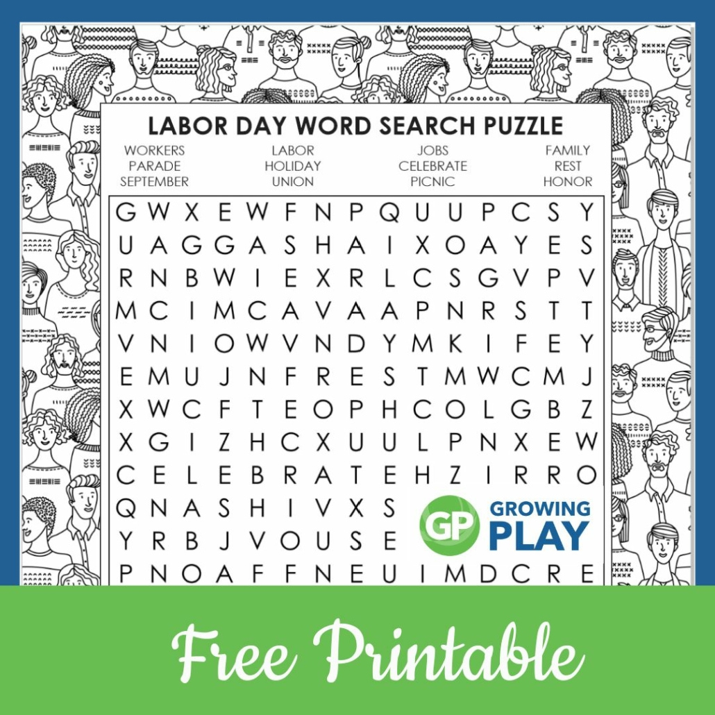 Free Printable Labor Day Word Search Puzzle - Growing Play with Free Printable Word Search Puzzles