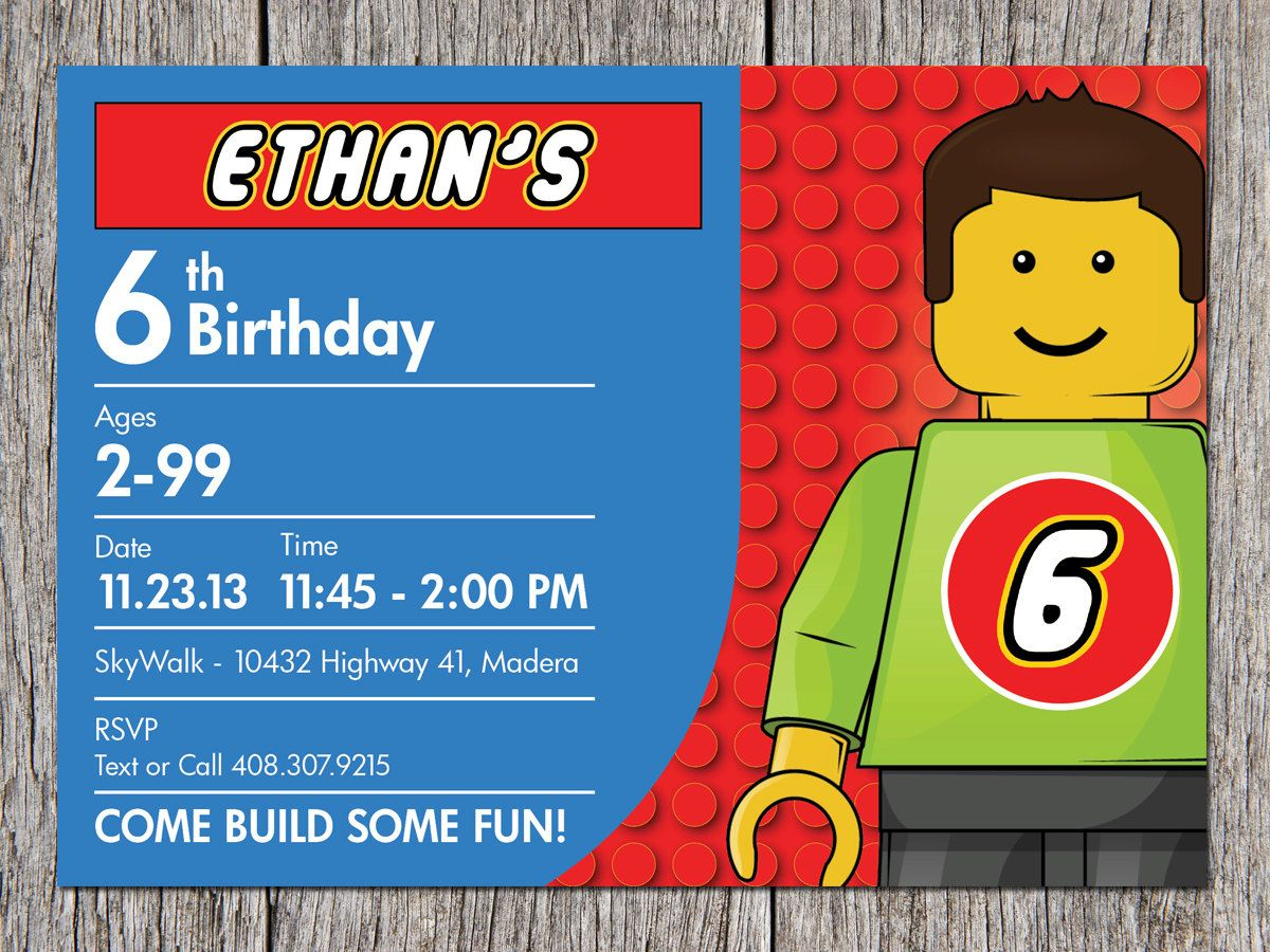 Free Printable Lego Birthday Invitations | Lego Birthday for Lego Party Invitations Printable Free