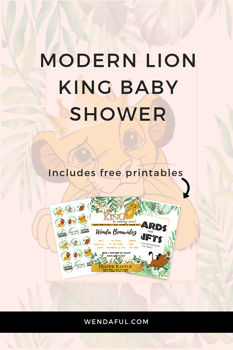 Free Printable: Lion King Baby Shower Printables | Wendaful Planning intended for Free Printable Lion King Baby Shower Invitations