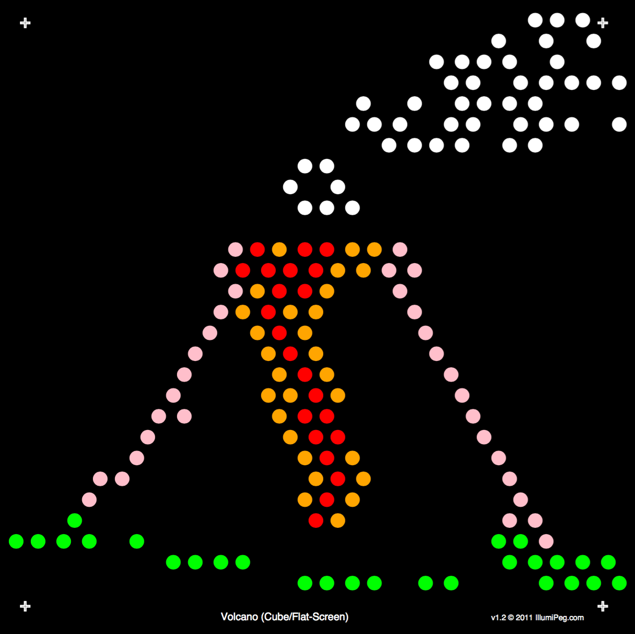 Free Printable Lite Brite Template - Volcano Design pertaining to Lite Brite Templates Free Printables