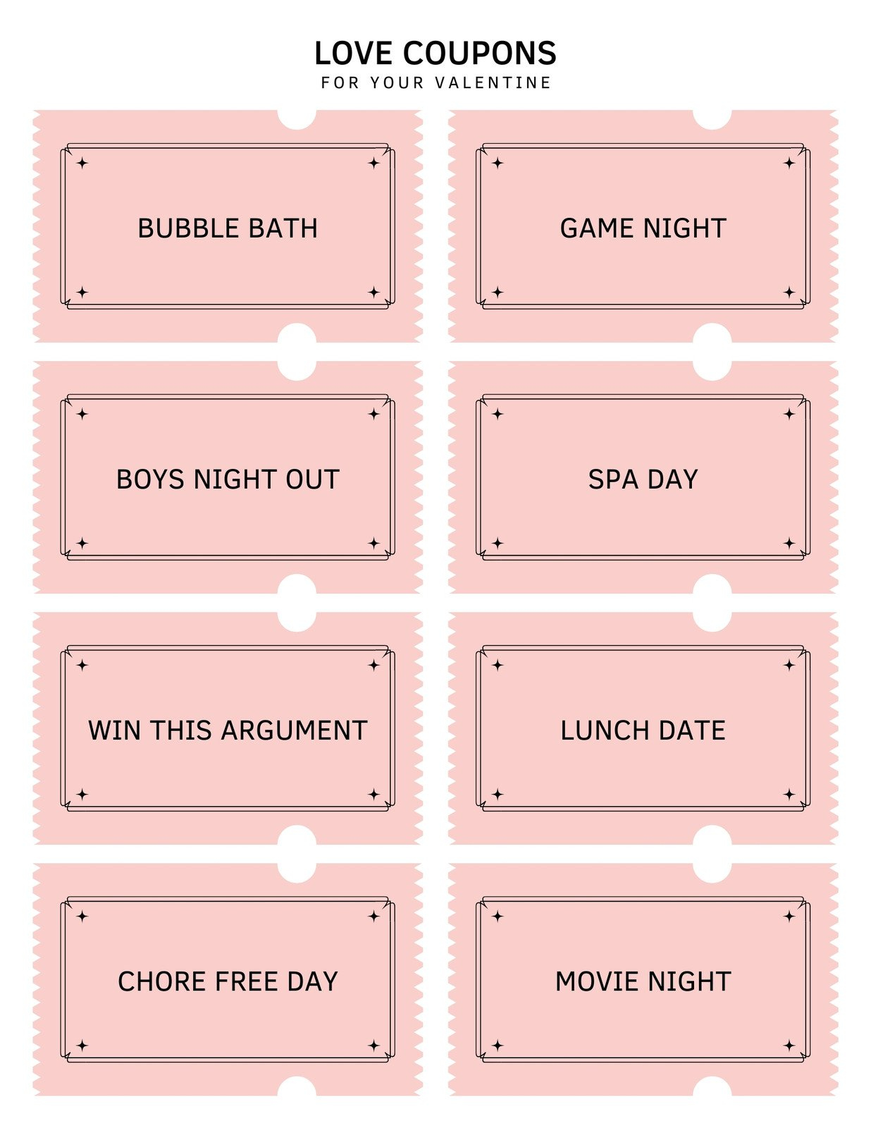 Free Printable Love Coupon Templates | Canva within Free Printable Valentines Day Coupons For Boyfriend