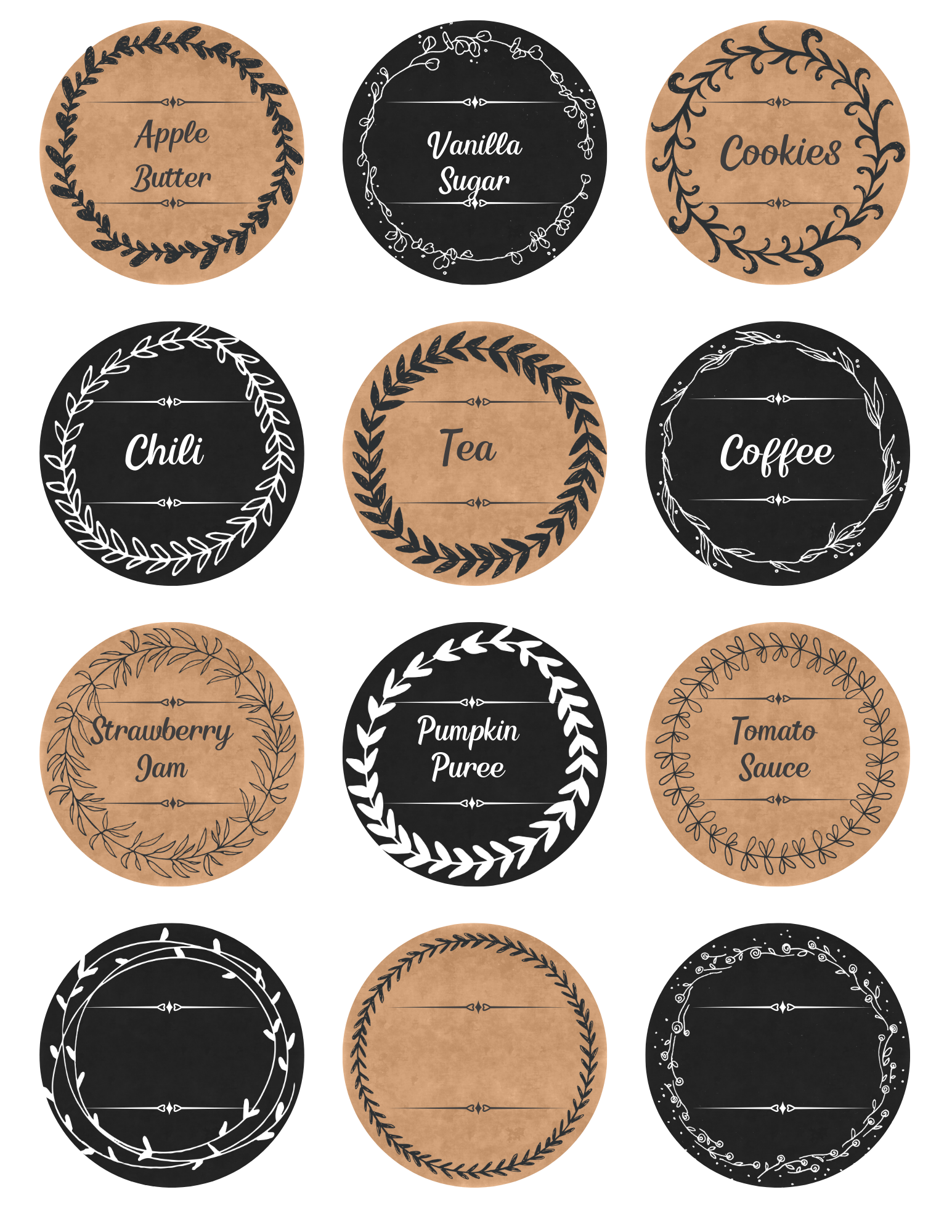 Free Printable Mason Jar Labels - Ripped Jeans &amp;amp; Bifocals within Free Printable Mason Jar Labels Template