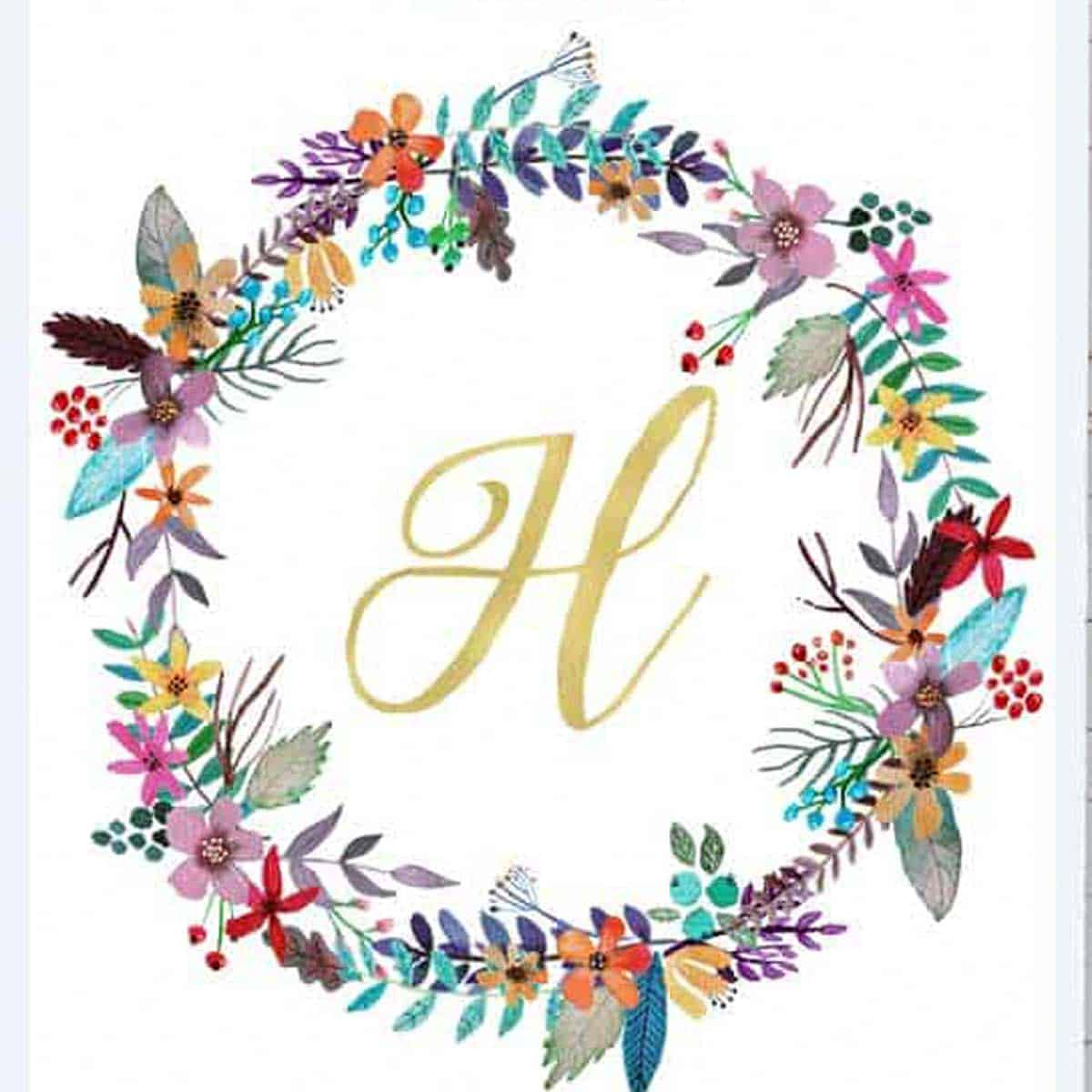 Free Printable Monogram Art - The Happier Homemaker with Free Printable Monogram Letters