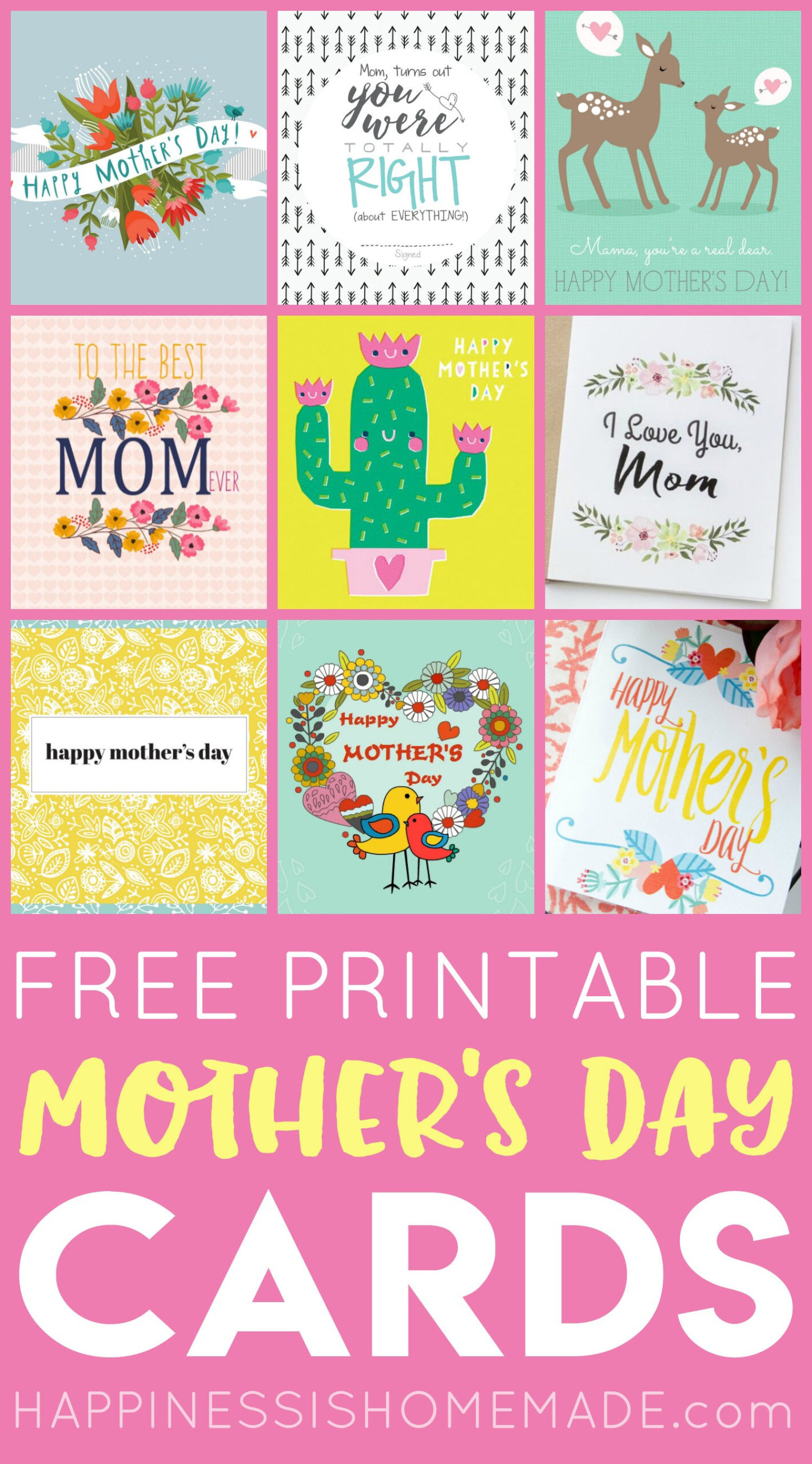 Free Printable Mother&amp;#039;S Day Cards - Happiness Is Homemade with regard to Free Printable Mothers Day Cards From Husband