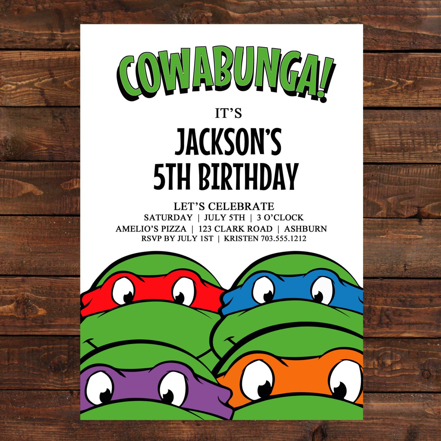 Free Printable Ninja Turtle Birthday Invitations for Free Printable Ninja Turtle Birthday Invitations